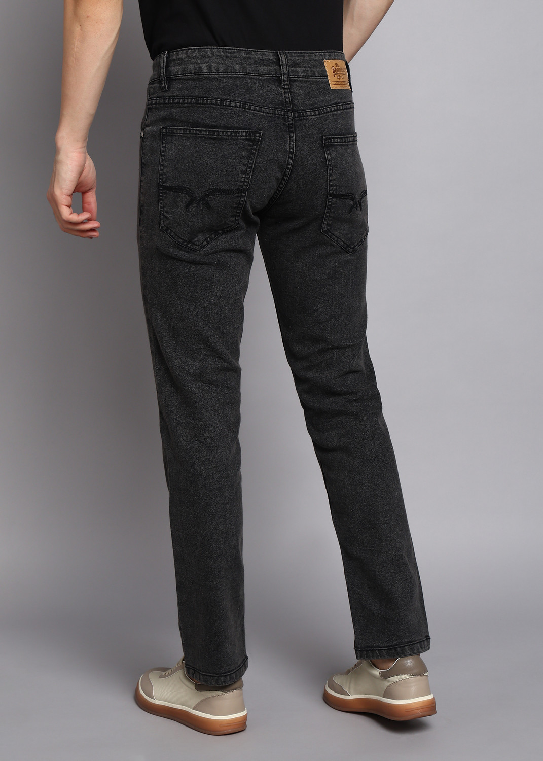 Image of Roadster Men Slim Mid Rise Black Jeans