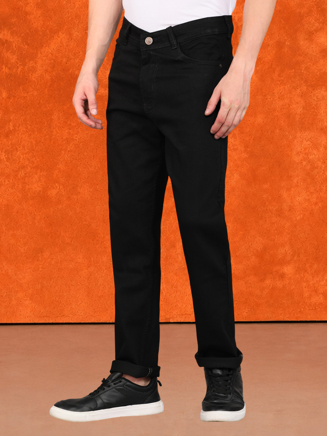 Image of METRONAUT Regular Men Black Jeans