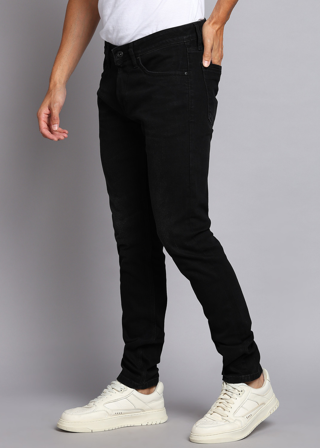 Image of LAWMAN Skinny Men Black Jeans