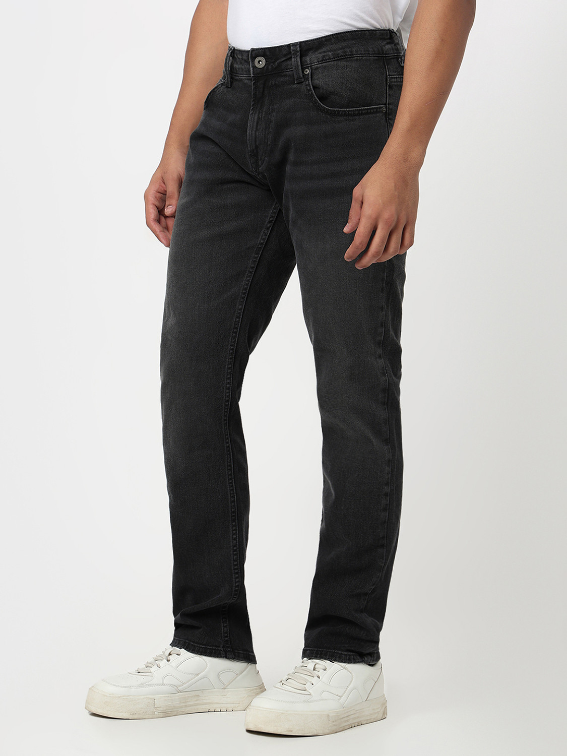 Image of Spykar Slim Men Black Jeans