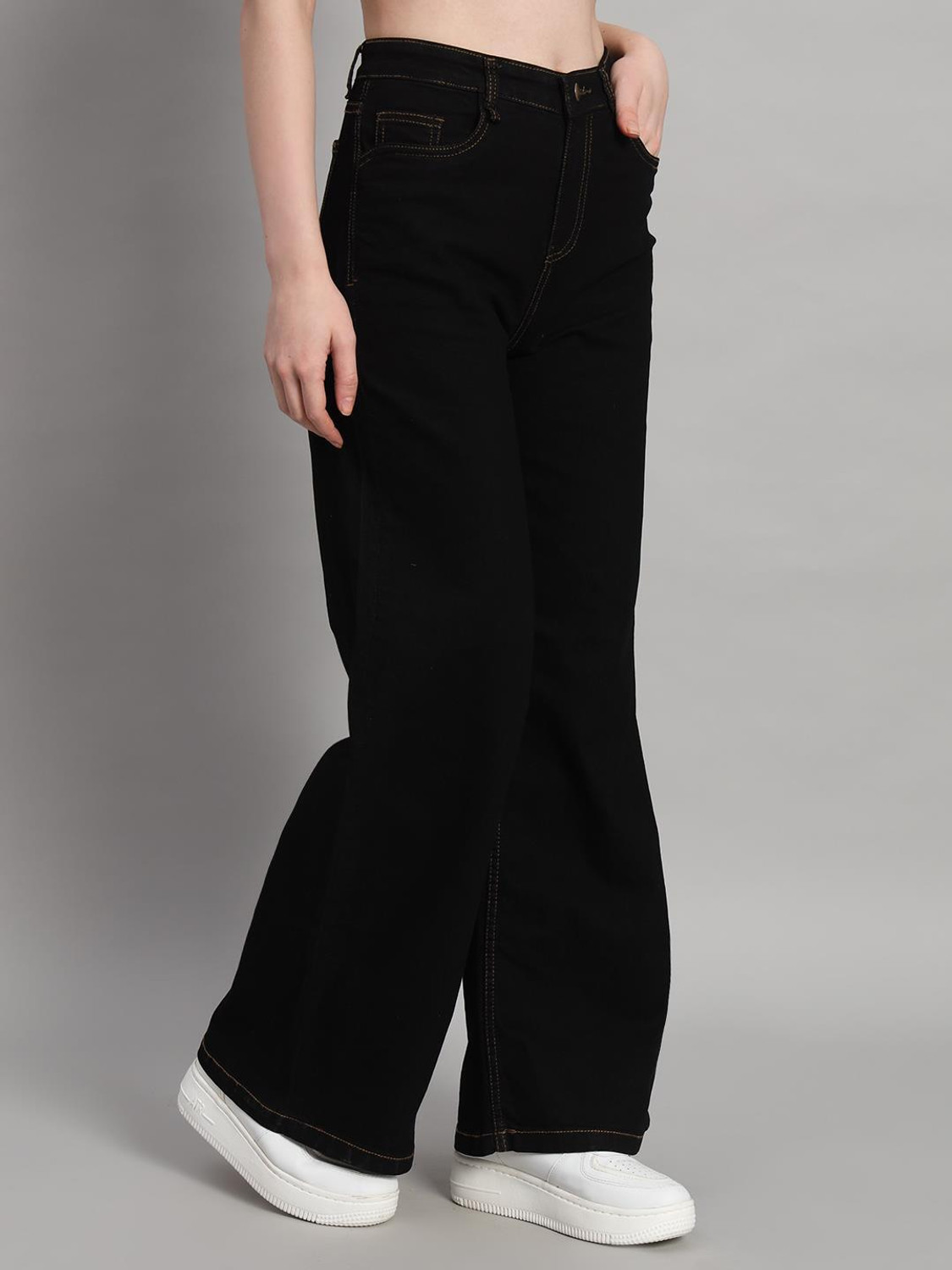 Image of Roadster Flared Women Black Jeans
