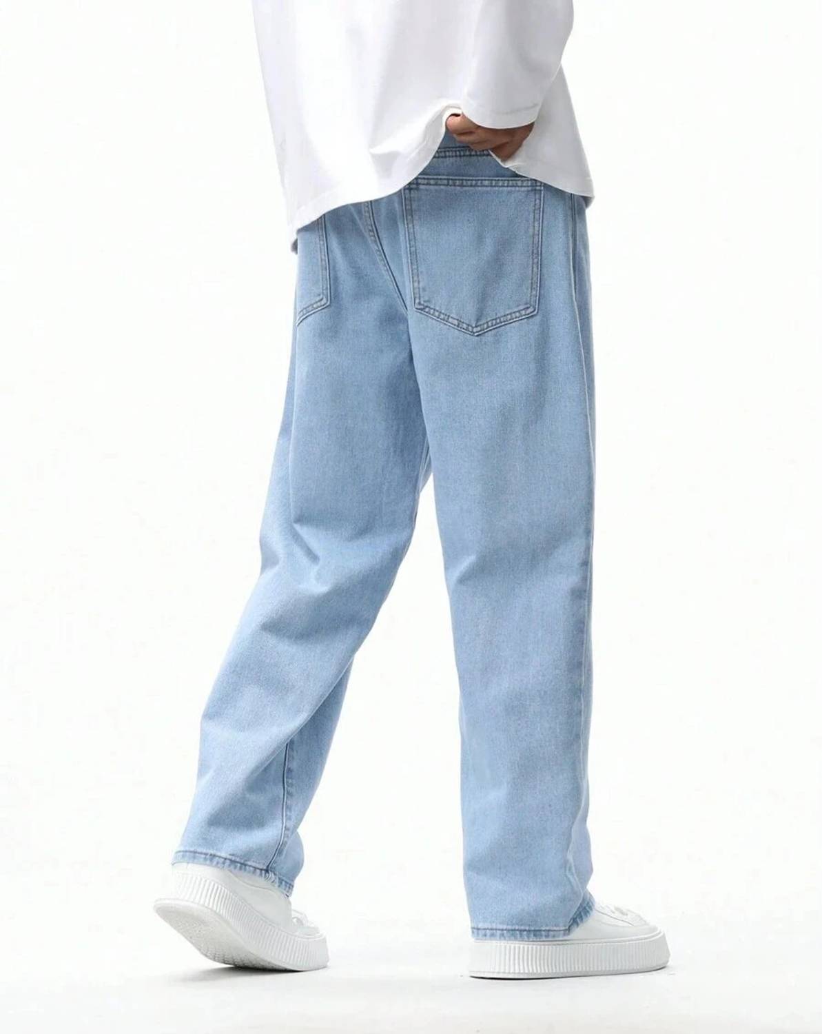 DENIM LOOK Loose Fit Men Light Blue Jeans - Image 2