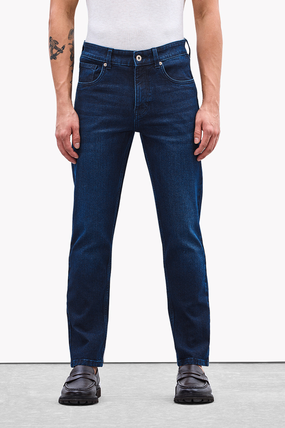 Image of Snitch Slim Men Dark Blue Jeans