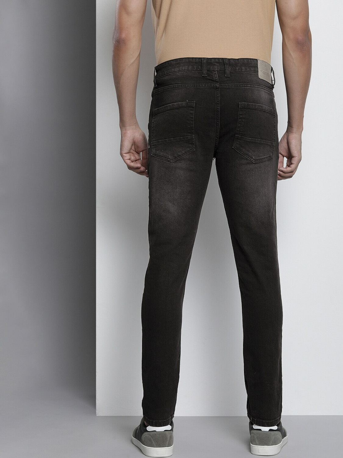 Image of The Indian Garage Co. Slim Men Black Jeans