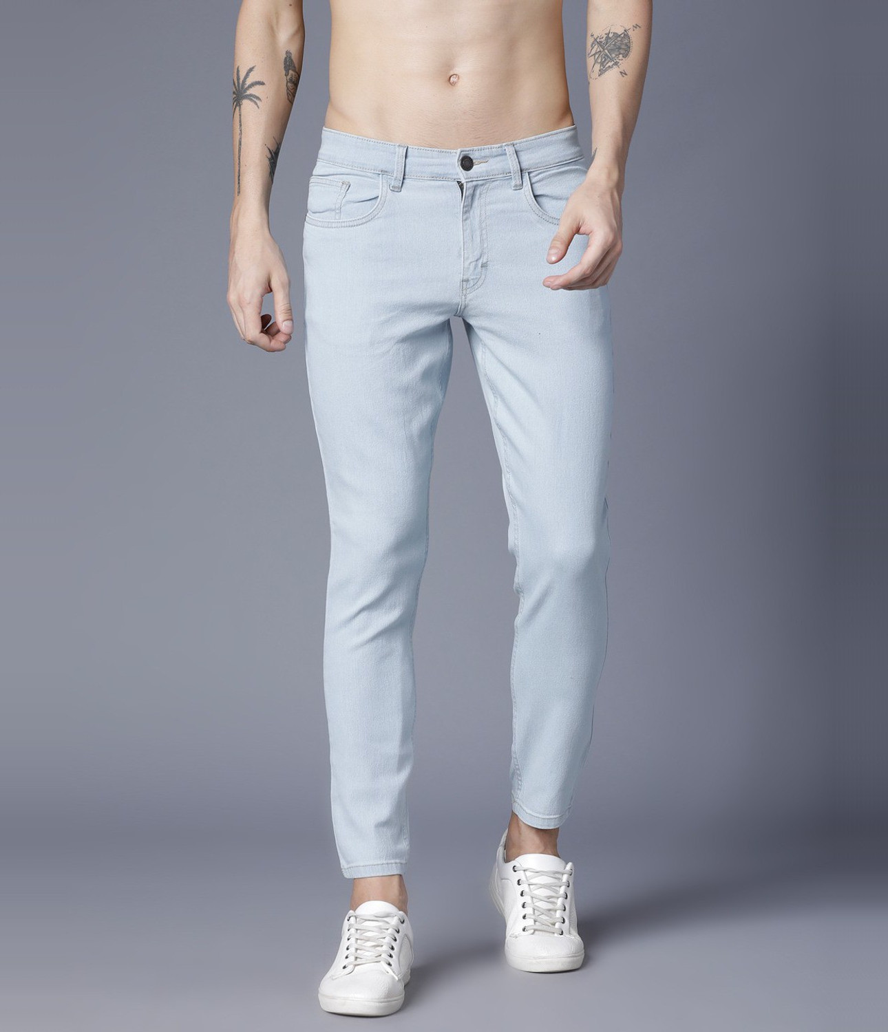 Image of HIGHLANDER Regular Men Light Blue Jeans
