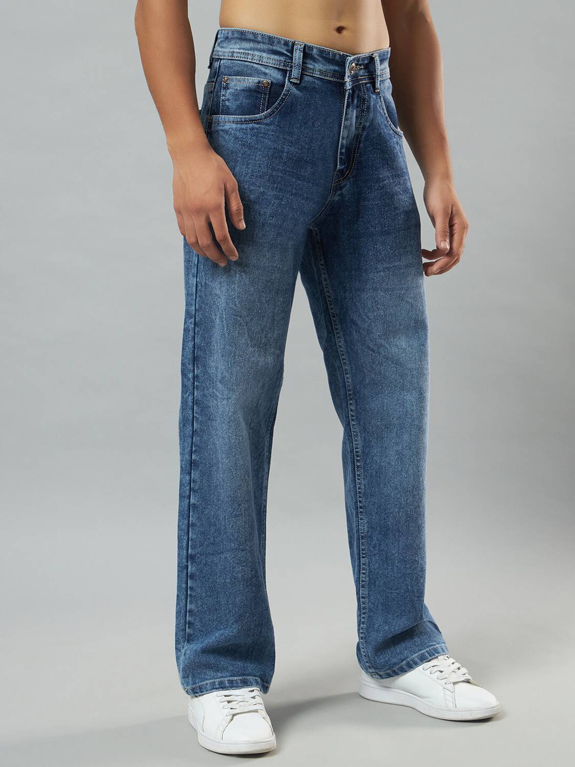 HIGH DENIM Straight Fit Men Blue Jeans - Image 3