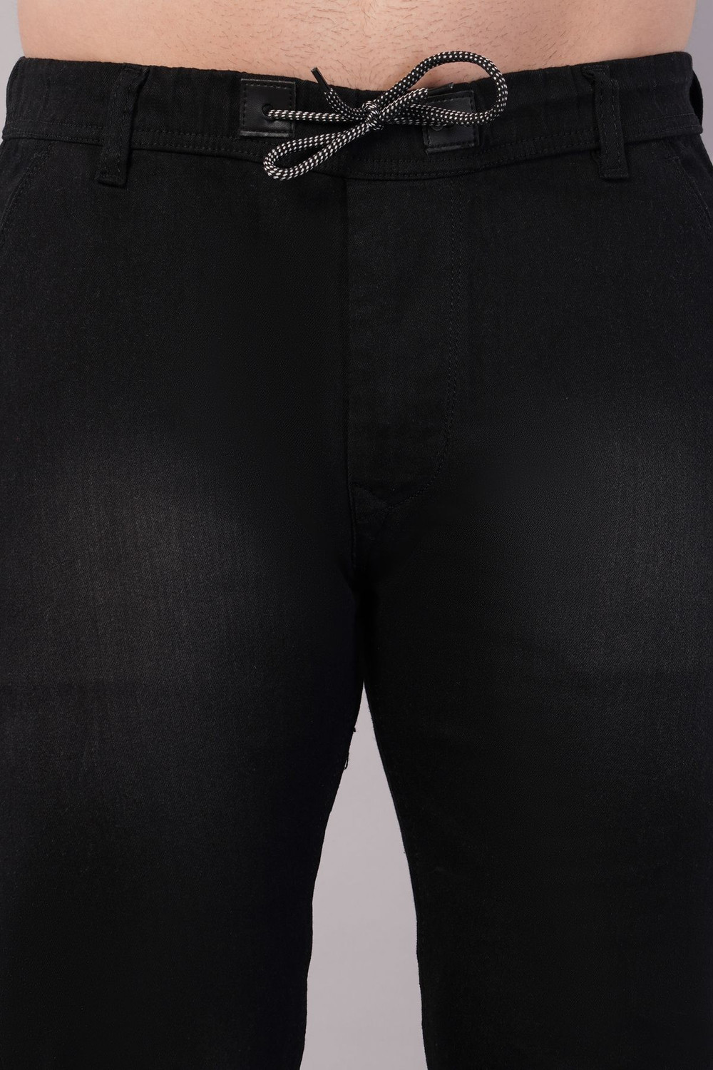 Image of NIVASU Jogger Fit Men Black Jeans