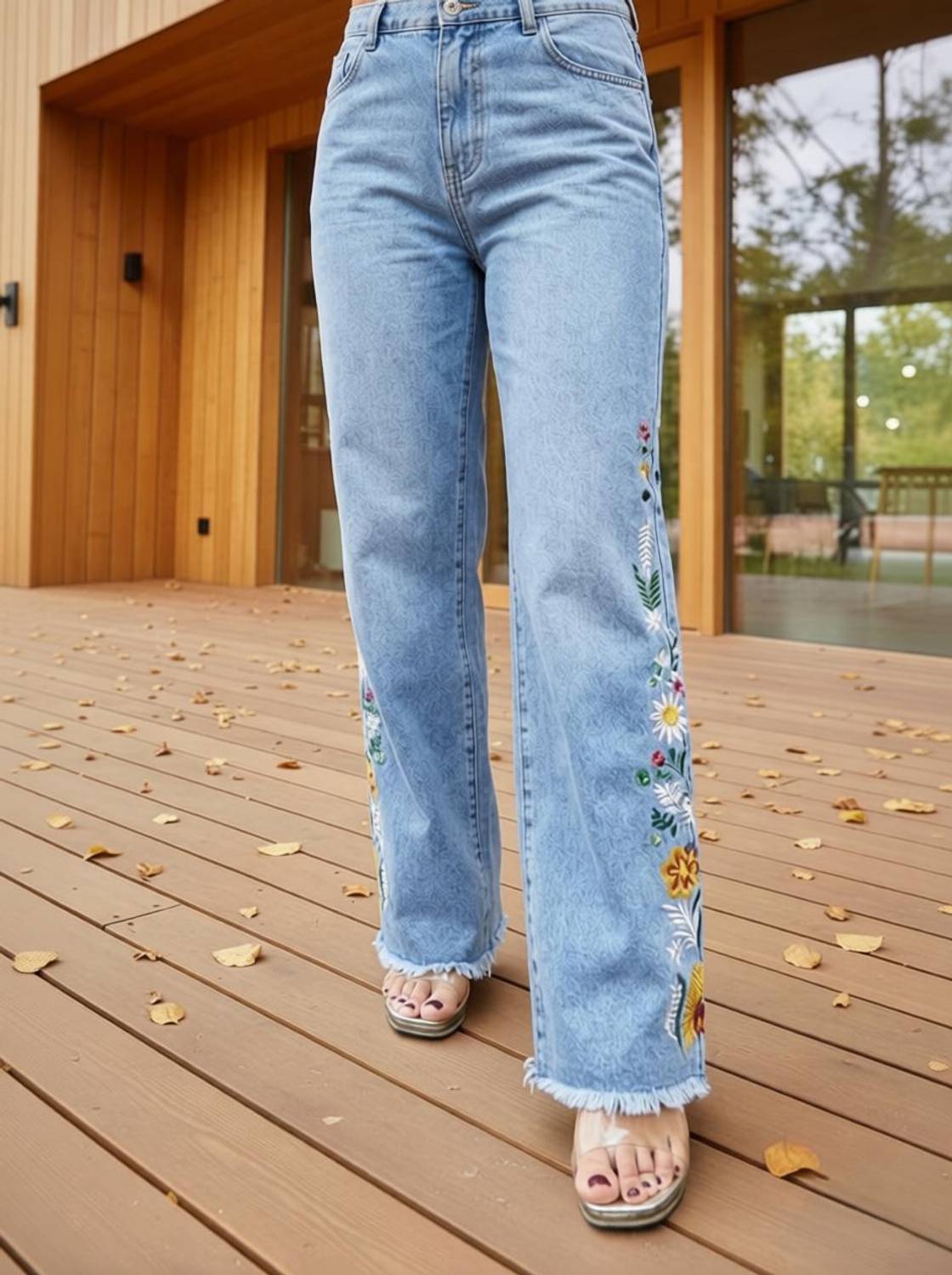 A1TUFF Flared Women Light Blue Jeans
