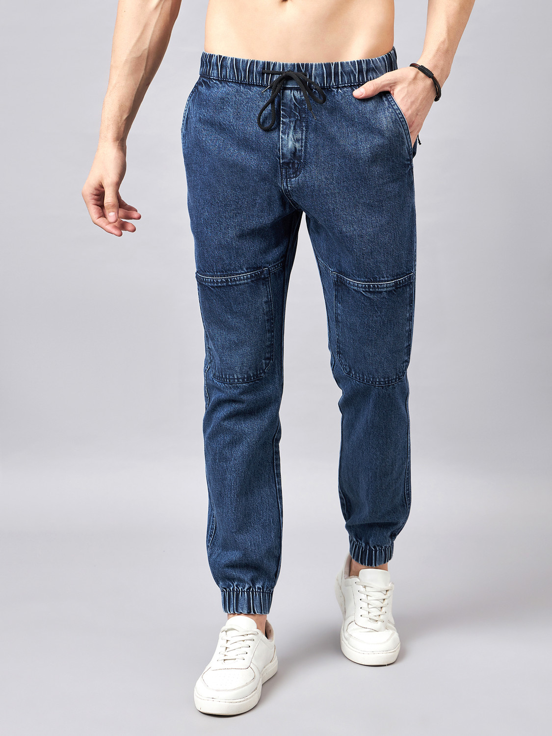 Image of STUDIO NEXX Jogger Fit Men Dark Blue Jeans