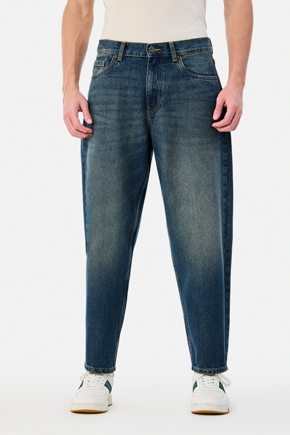Image of Snitch Relaxed Fit Men Blue Jeans