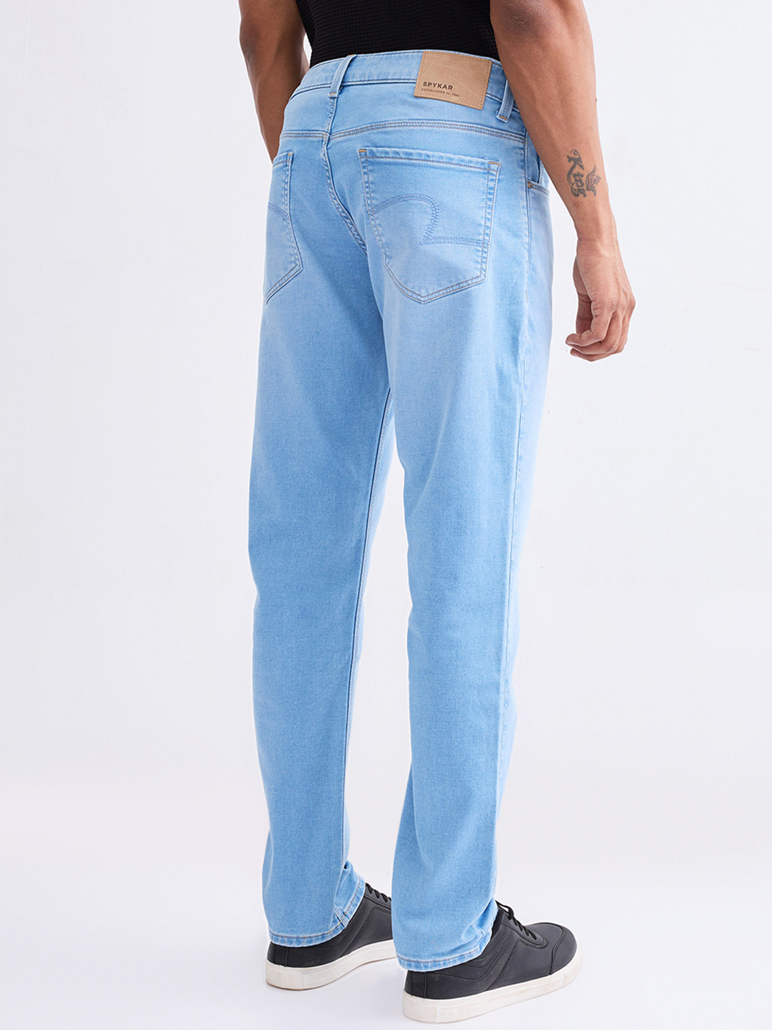 Image of Spykar Relaxed Fit Men Blue Jeans