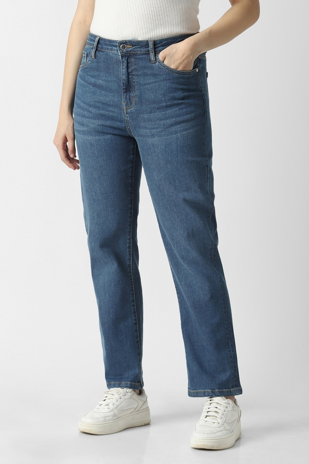 Image of VAN HEUSEN Straight Fit Women Blue Jeans