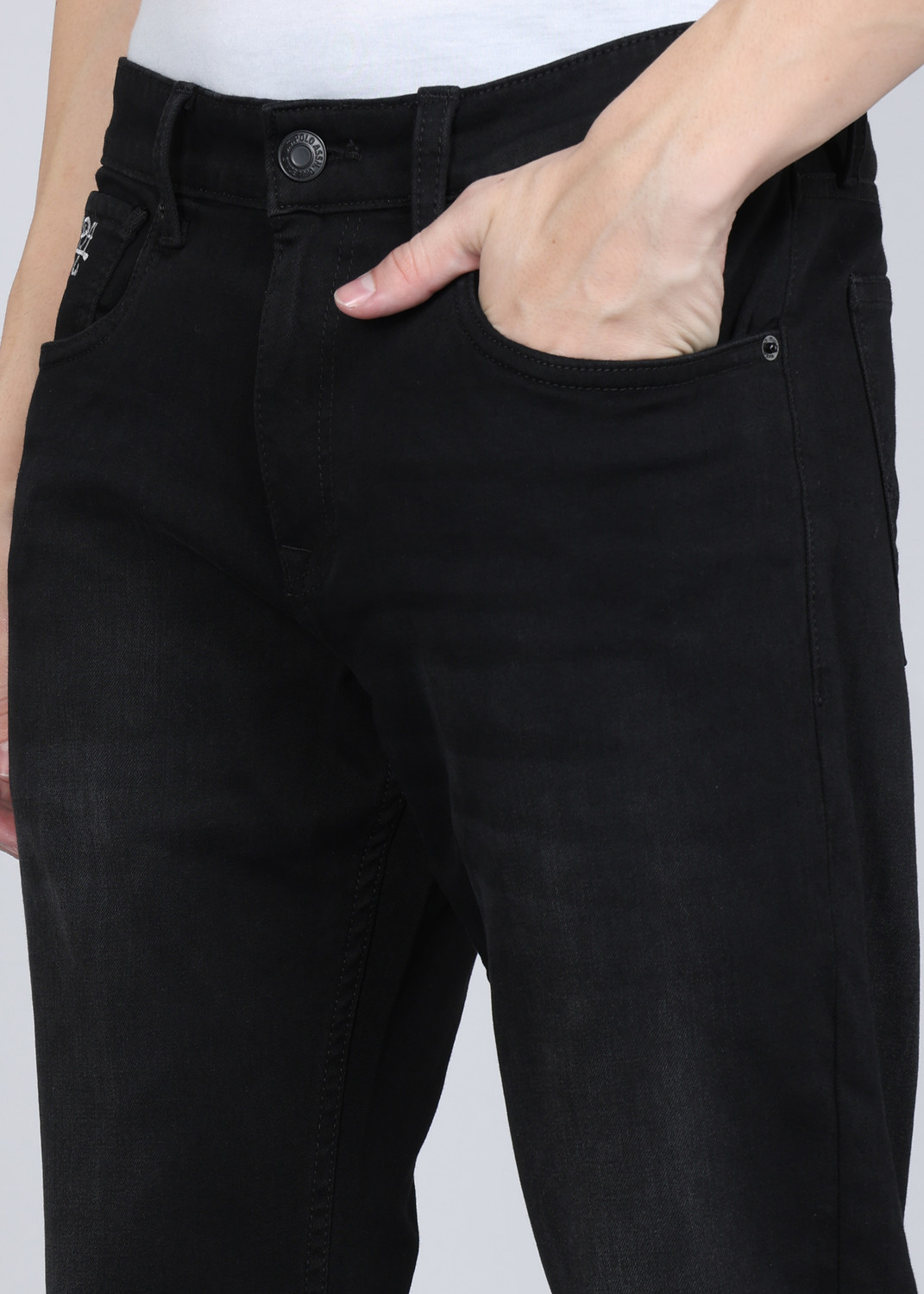Image of U.S. Polo Assn. Denim Co. Tapered Fit Men Black Jeans