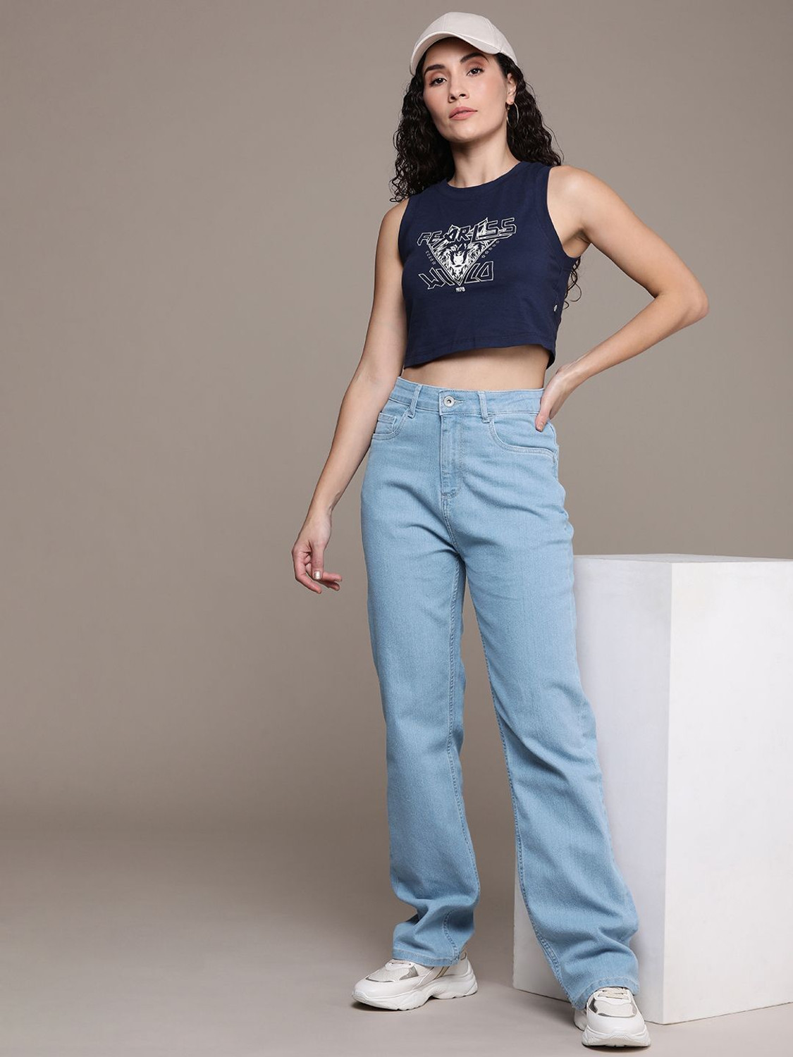 Image of Roadster Straight Fit Women Blue Jeans