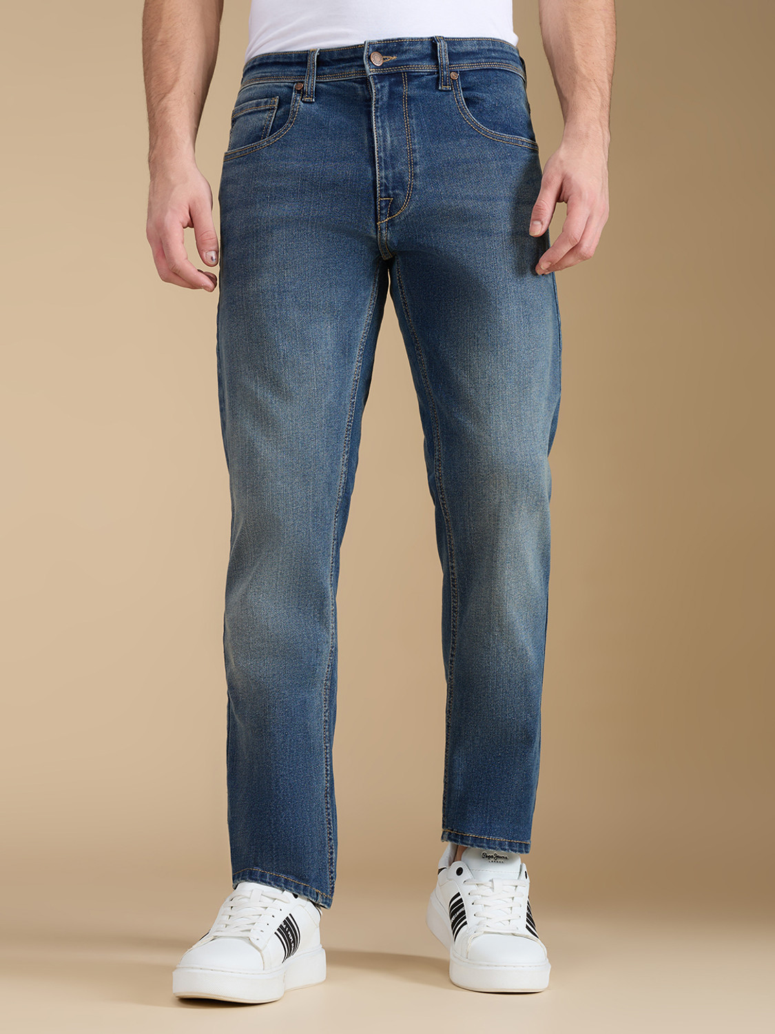 Image of Pepe Jeans Straight Fit Men Blue Jeans
