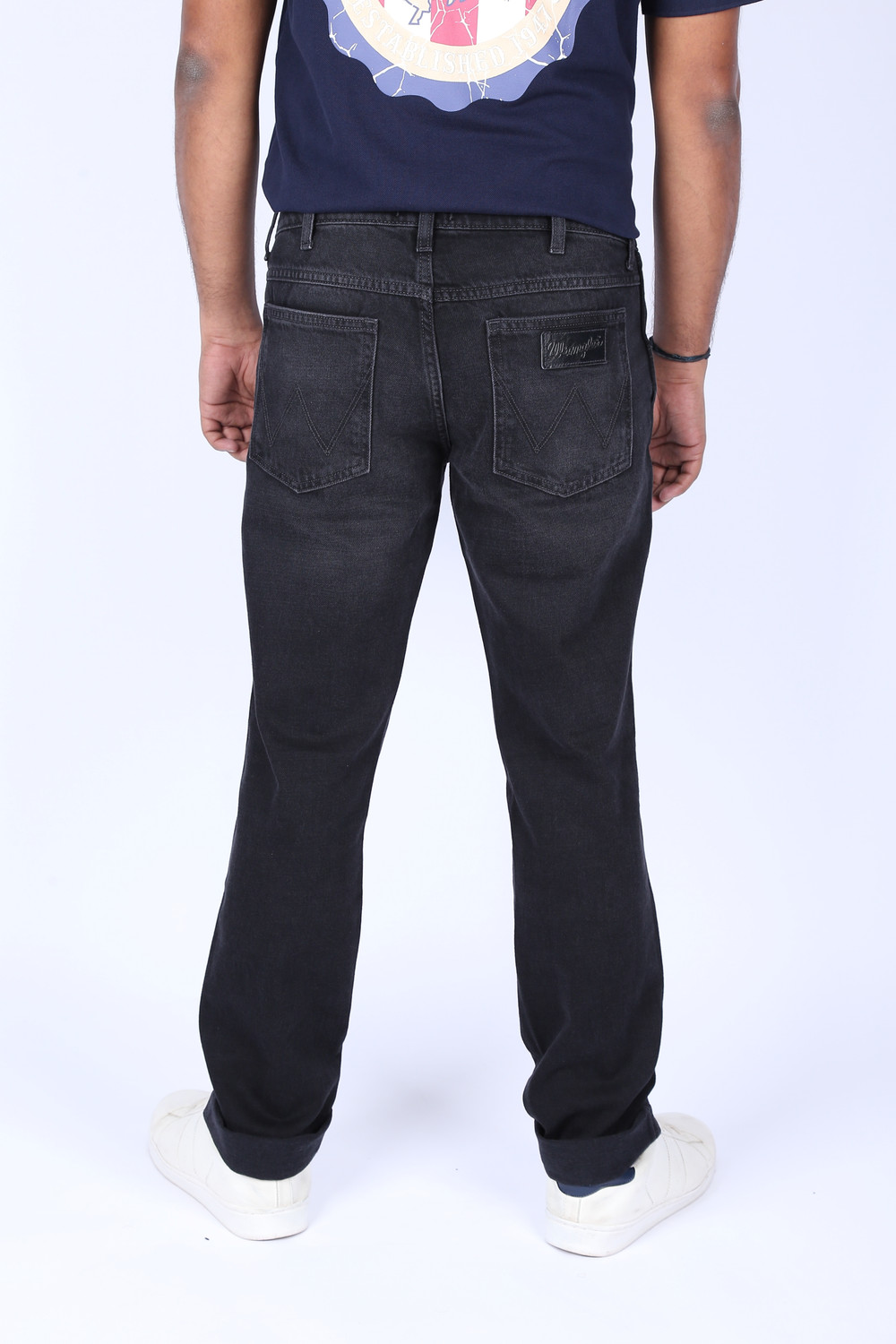 Image of Wrangler Slim Men Black Jeans