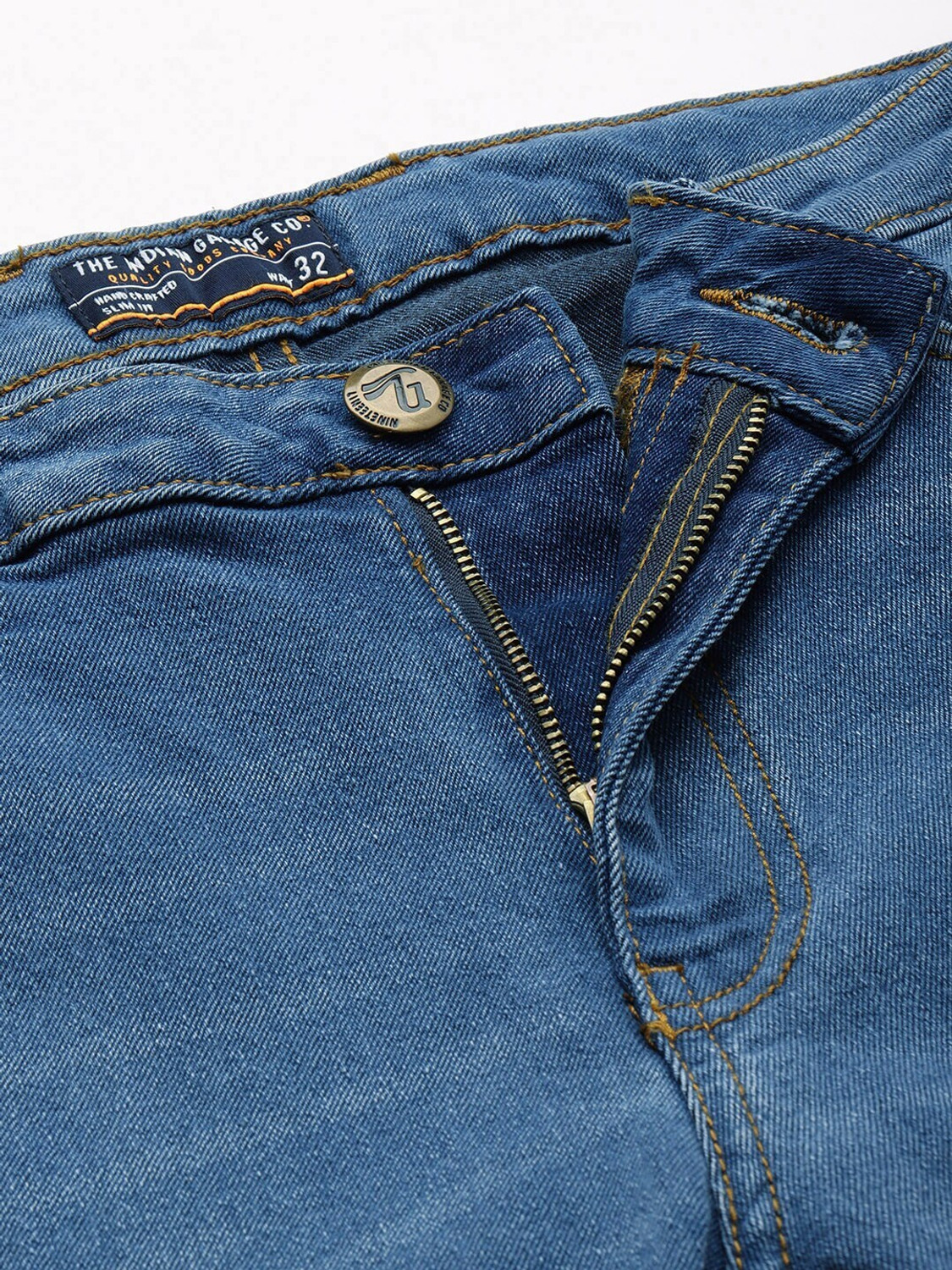 Image of The Indian Garage Co. Boot-Leg Men Blue Jeans
