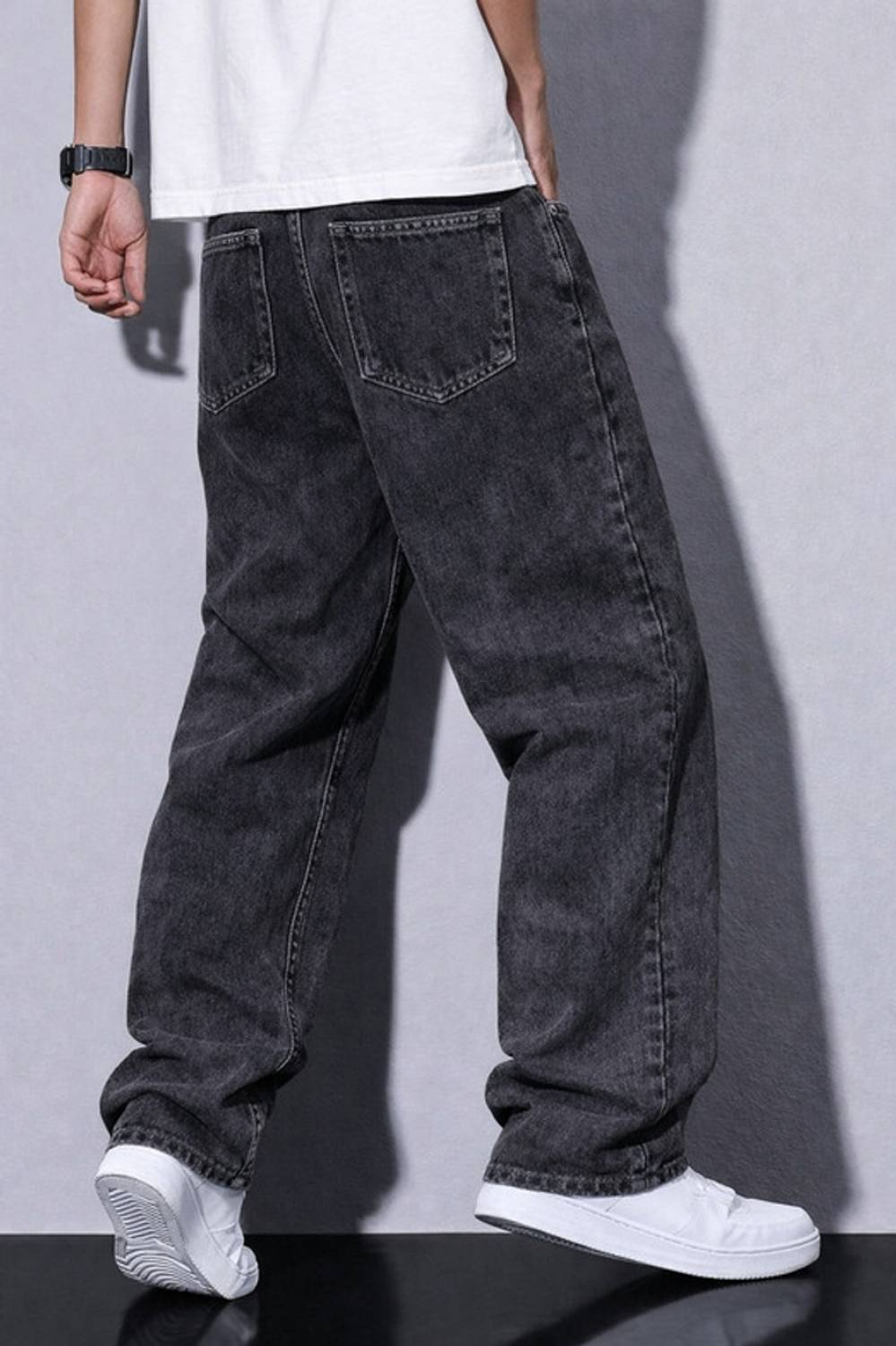 Sobbers Straight Fit Dark Grey Jeans - Image 2