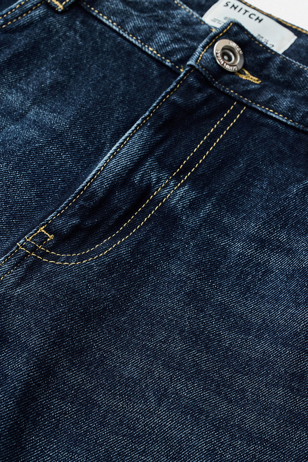 Image of Snitch Relaxed Fit Men Dark Blue Jeans