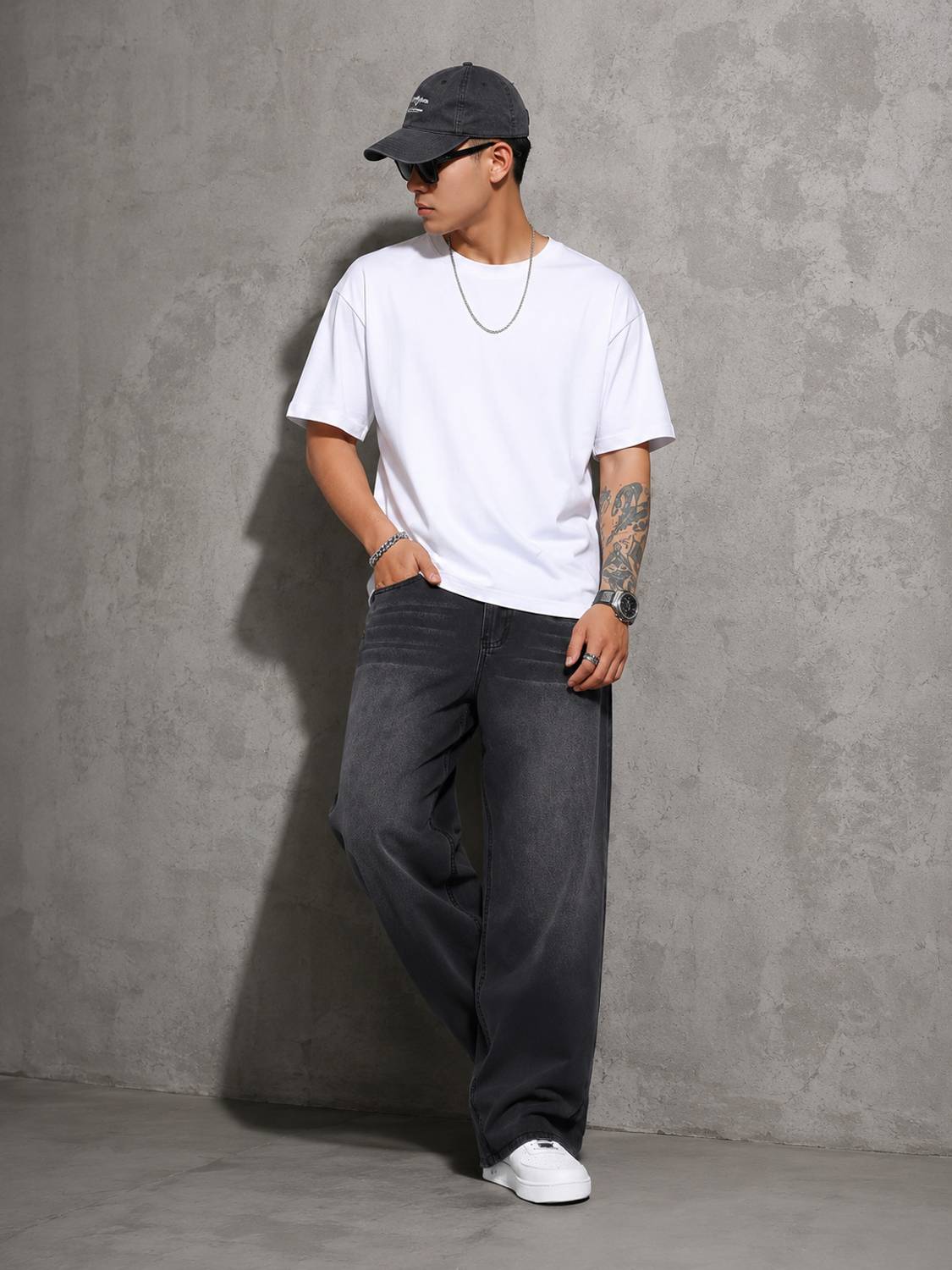 7 CUTS Straight Fit Men Grey Jeans - Image 3