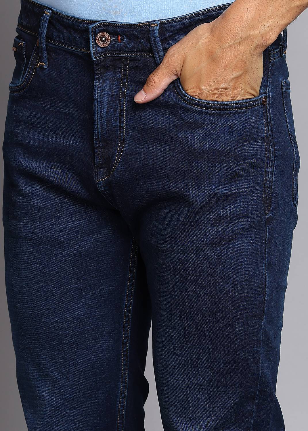 KILLER Straight Fit Men Dark Blue Jeans - Image 5