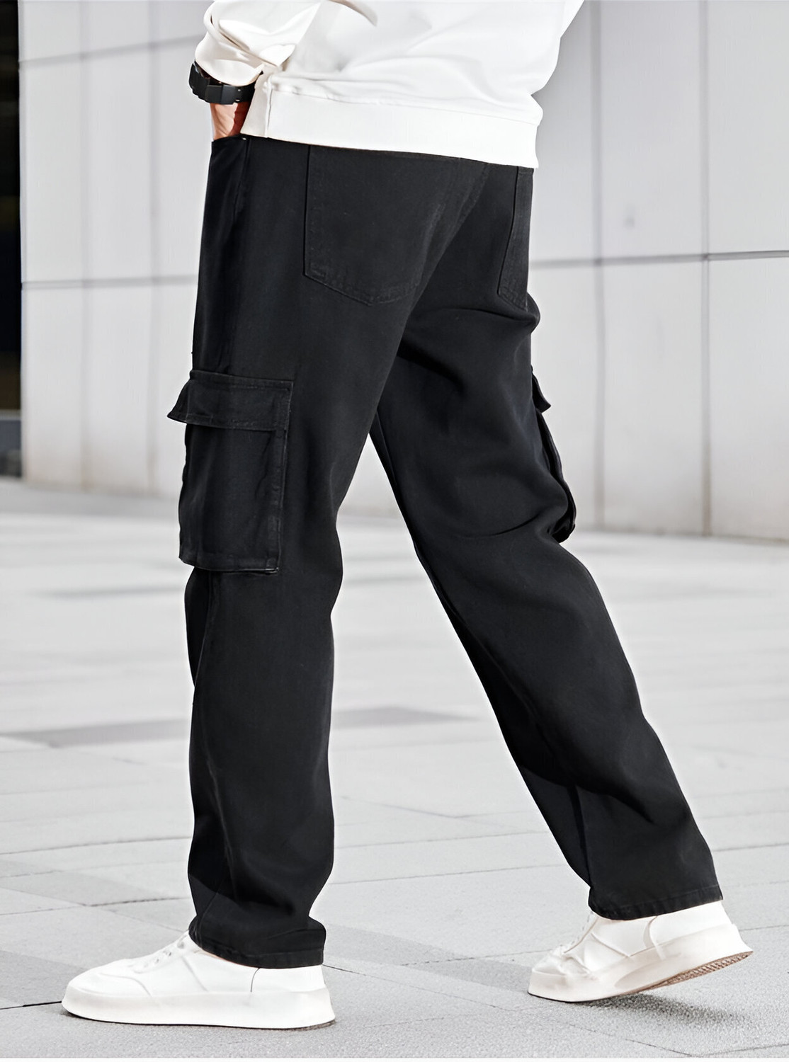 Image of BEN MARTIN Loose Fit Men Black Jeans
