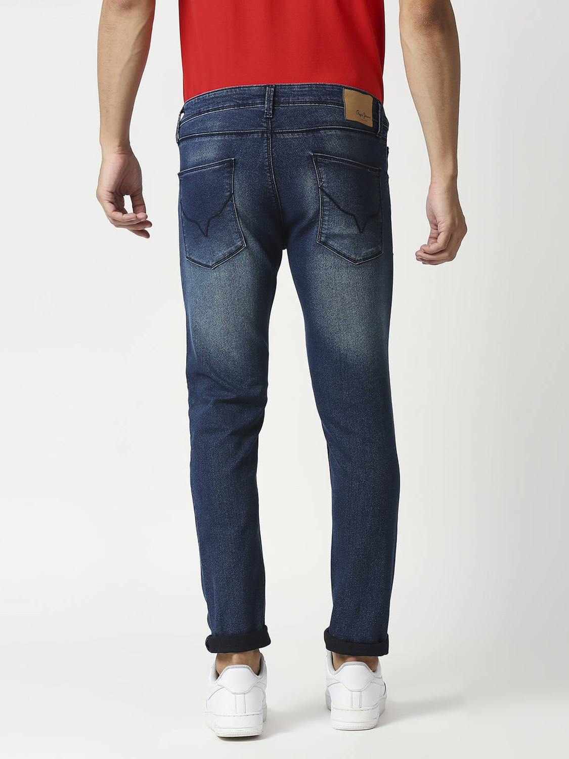 Image of Pepe Jeans Tapered Fit Men Blue Jeans