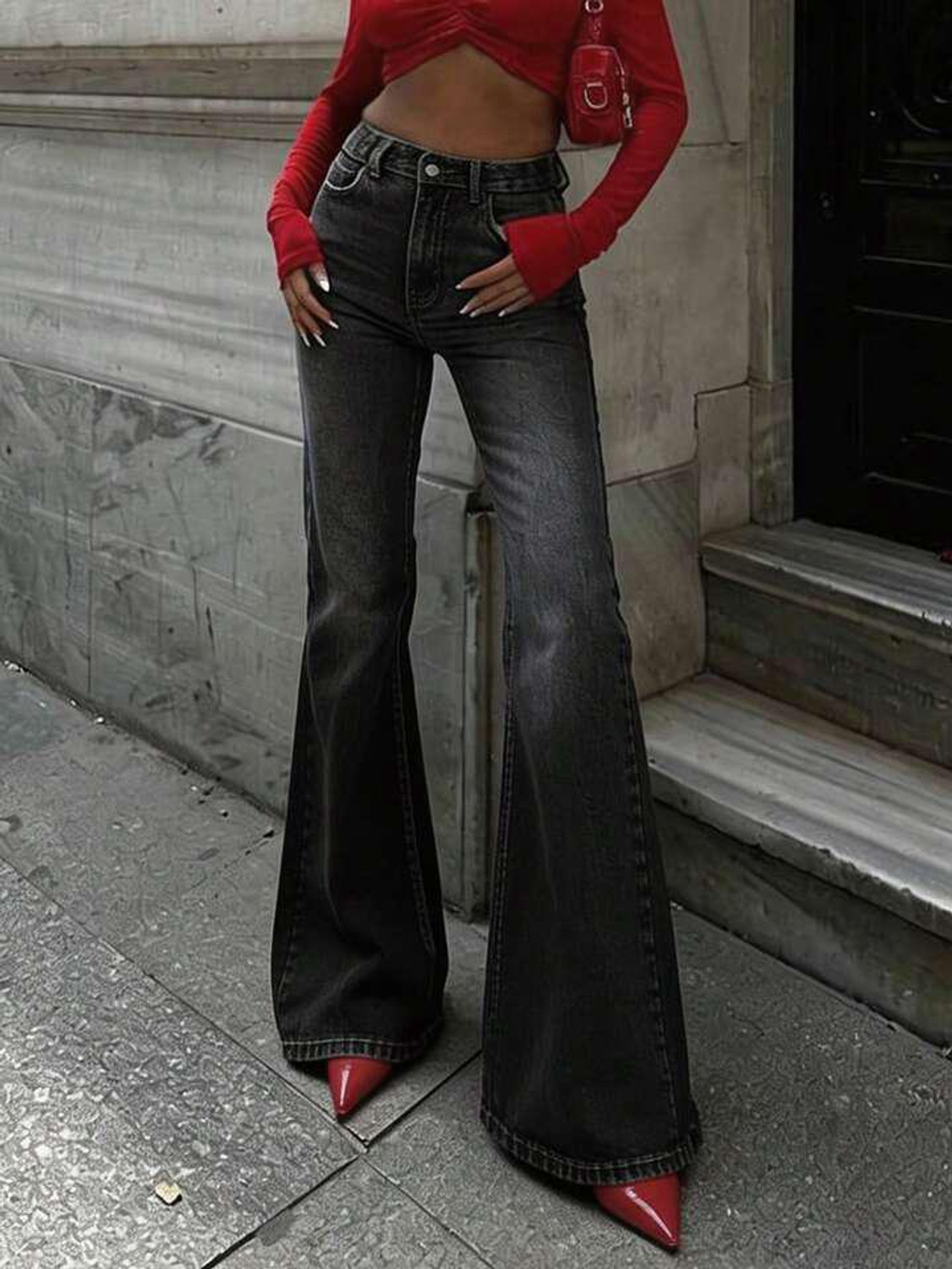 Image of HUNTER & HAYES Boot-Leg Women Black Jeans