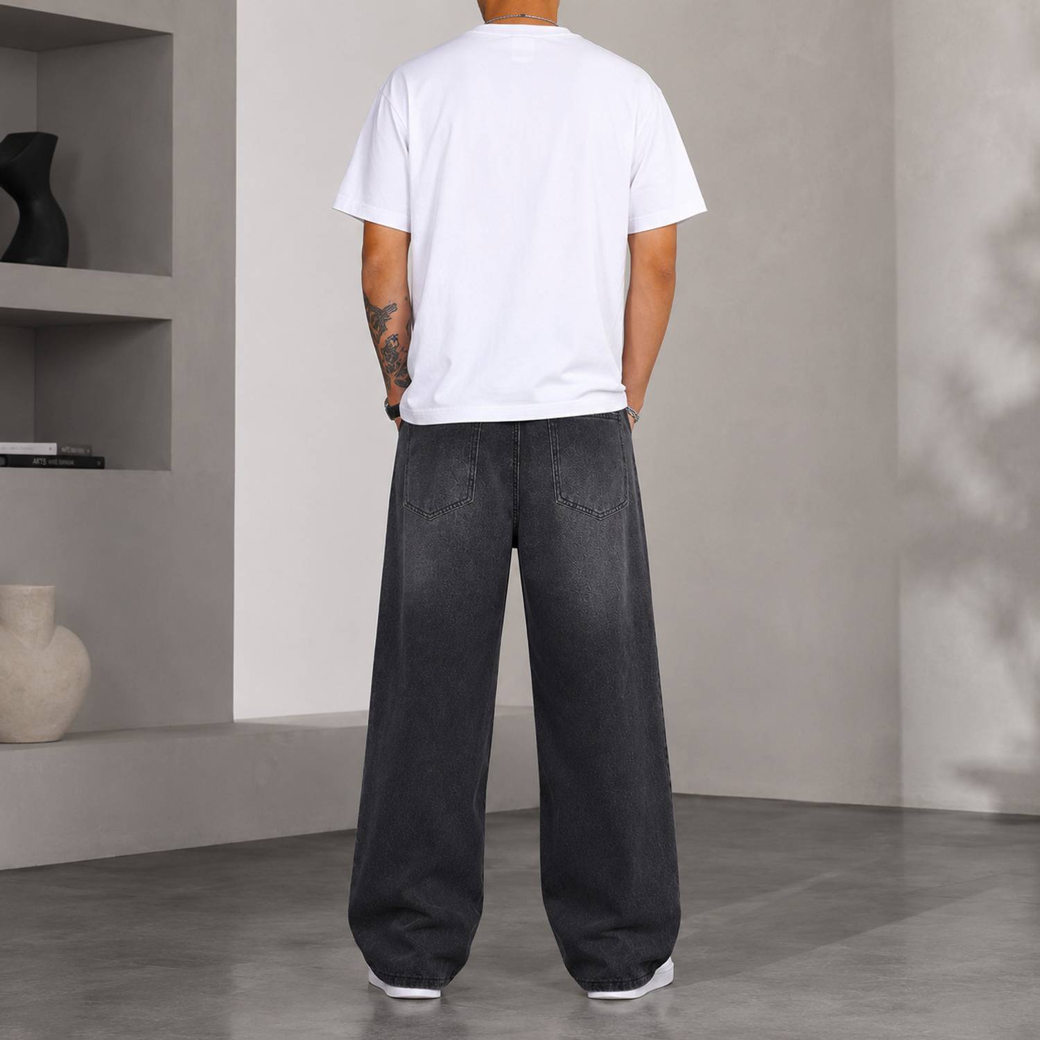 BASIC Straight Fit Men Grey Jeans - Image 2