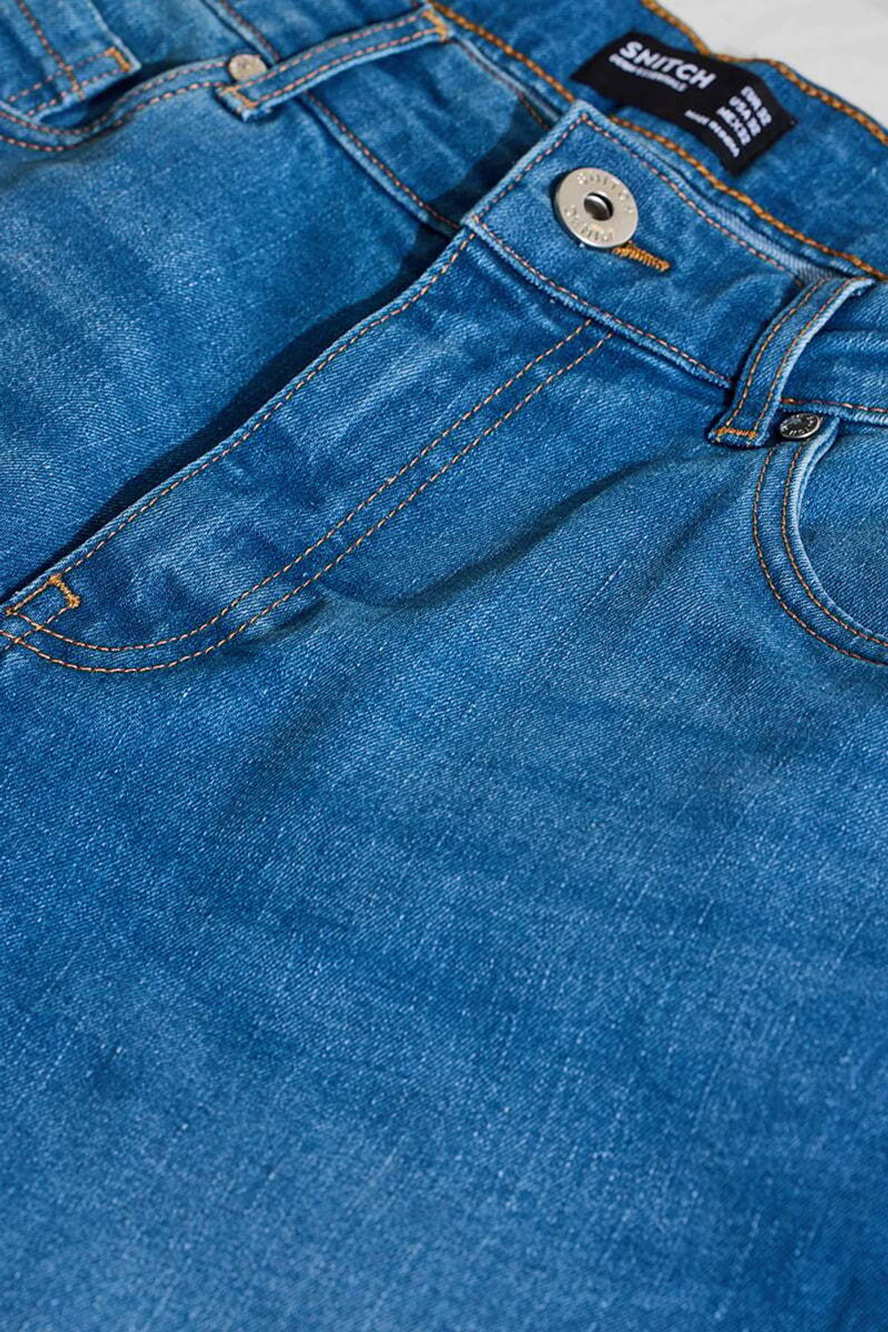 Image of Snitch Regular Men Blue Jeans
