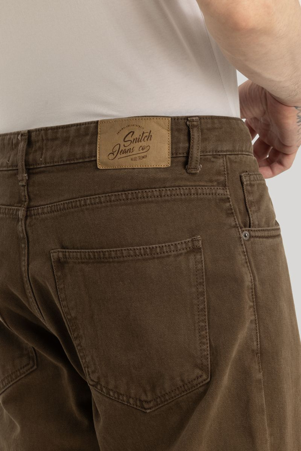Image of Snitch Loose Fit Men Brown Jeans