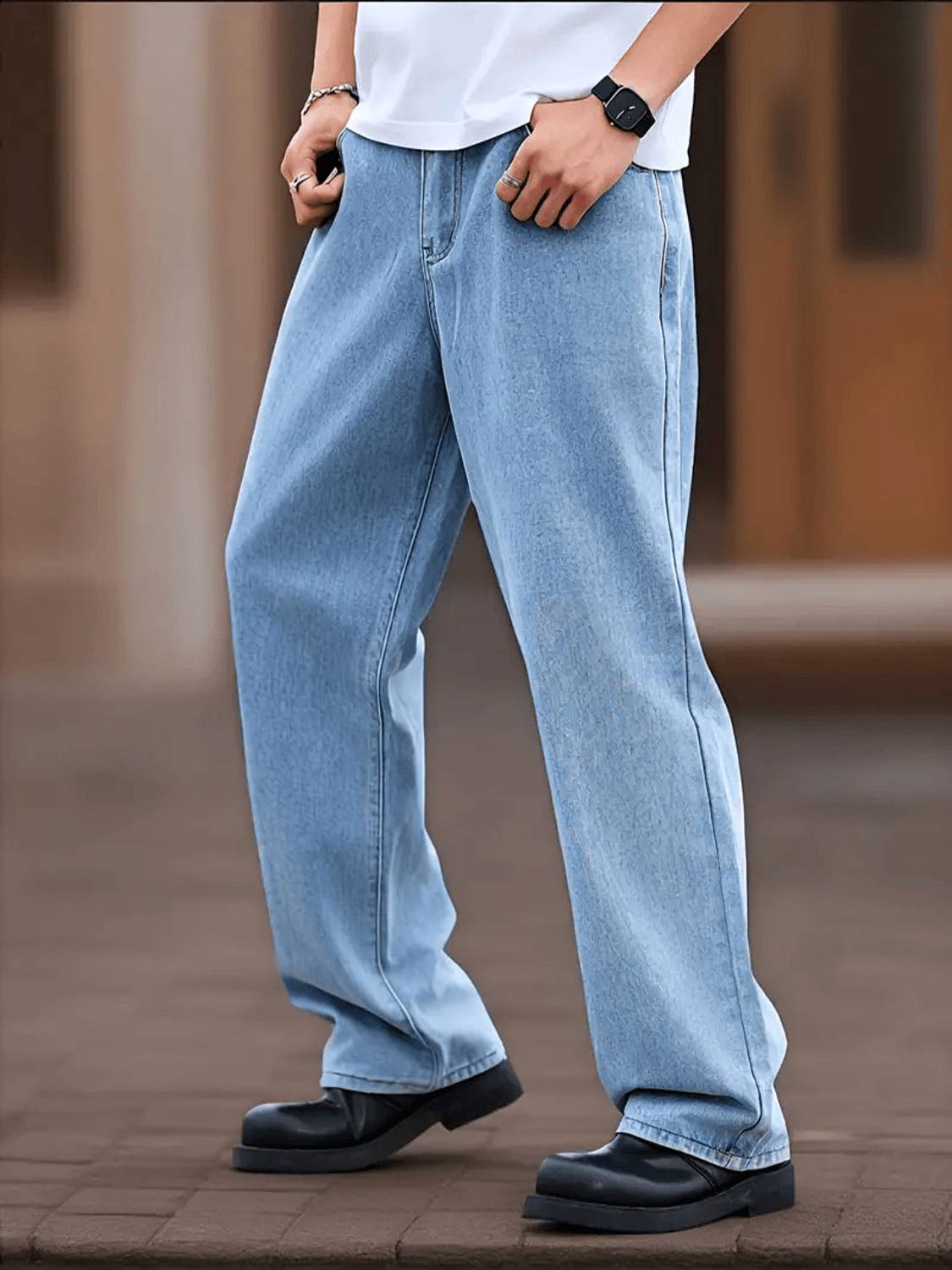 Clyver Straight Fit Men Light Blue Jeans