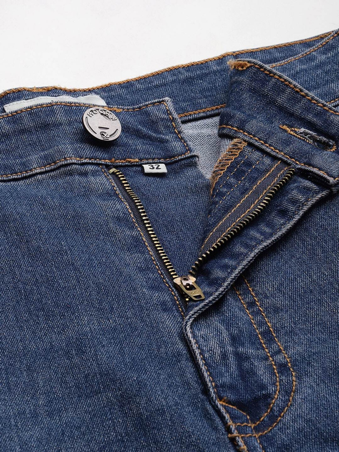 Image of WROGN Regular Men Light Blue Jeans