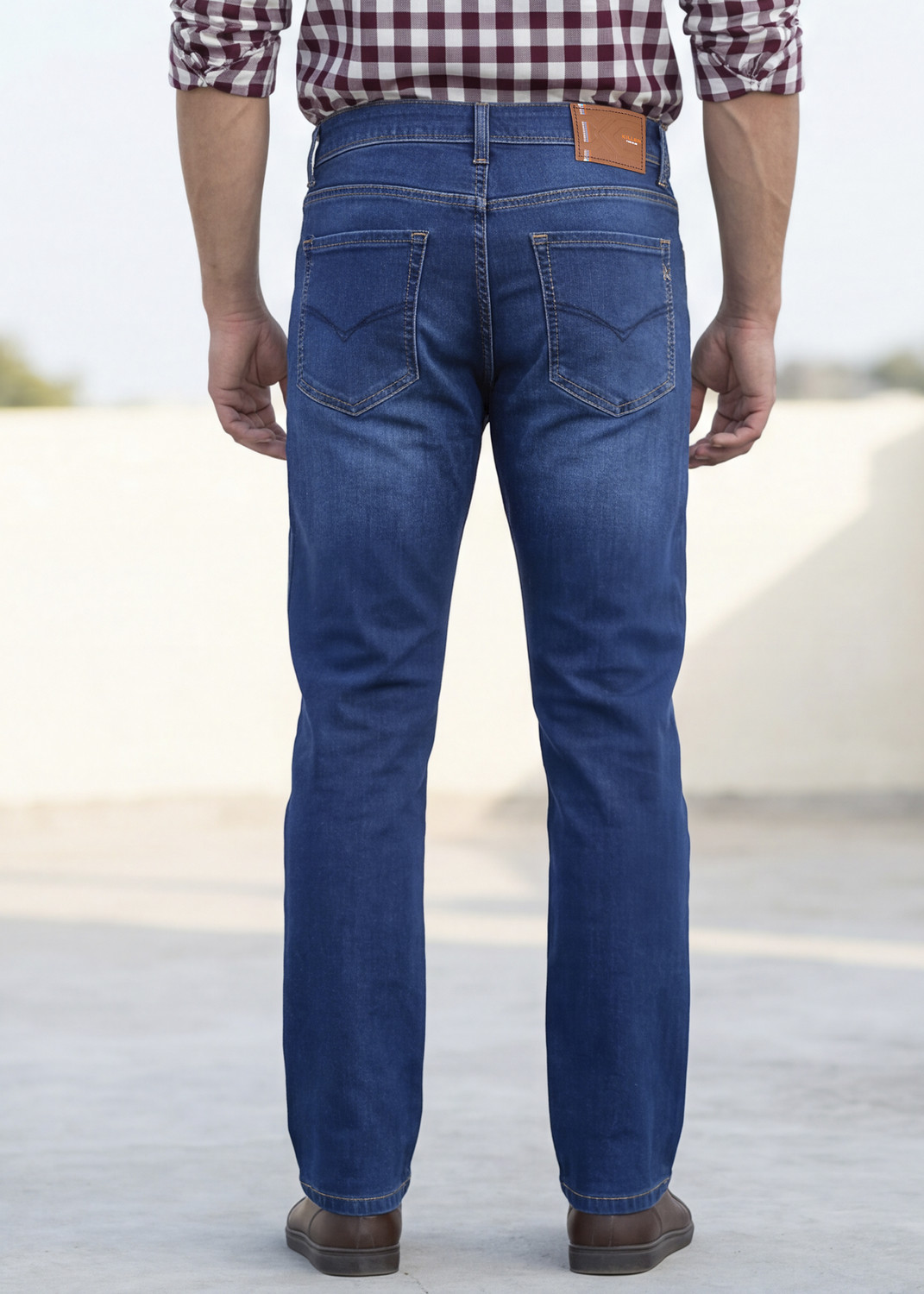 Image of KILLER Straight Fit Men Dark Blue Jeans