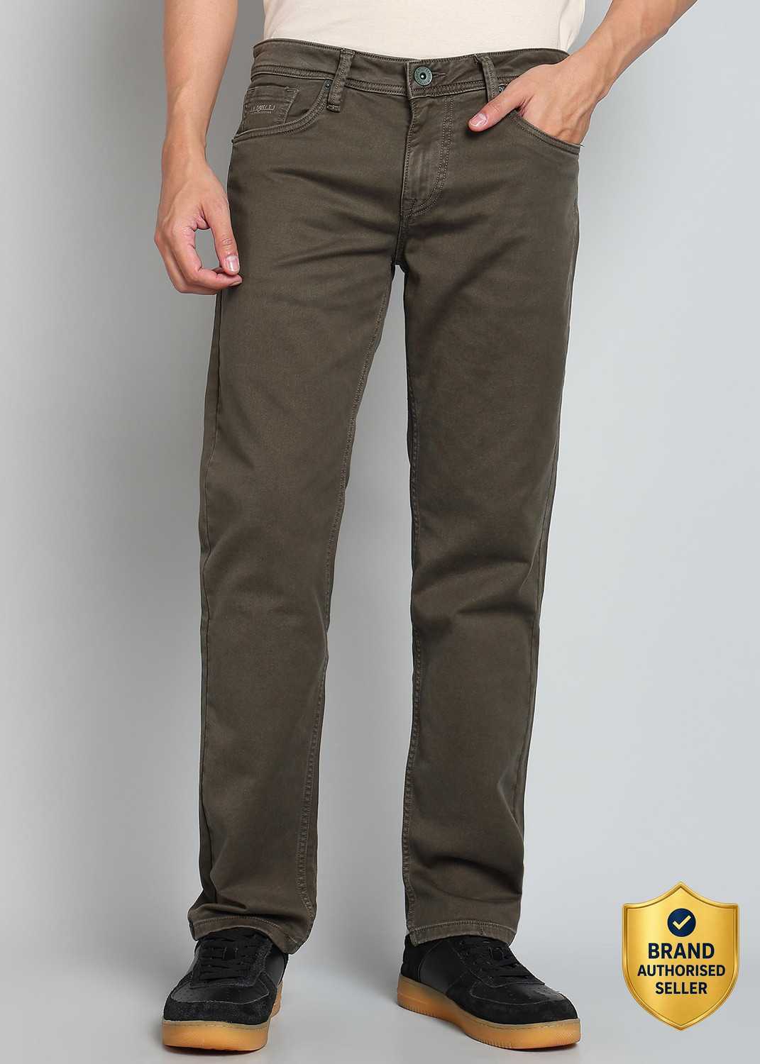 Image of INTEGRITI Slim Men Dark Green Jeans