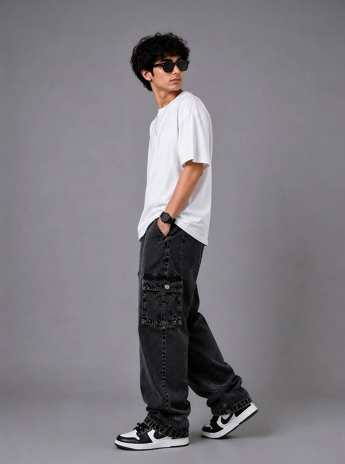 ARTVISION Boys Dark Grey Loose Fit Jeans - Image 1