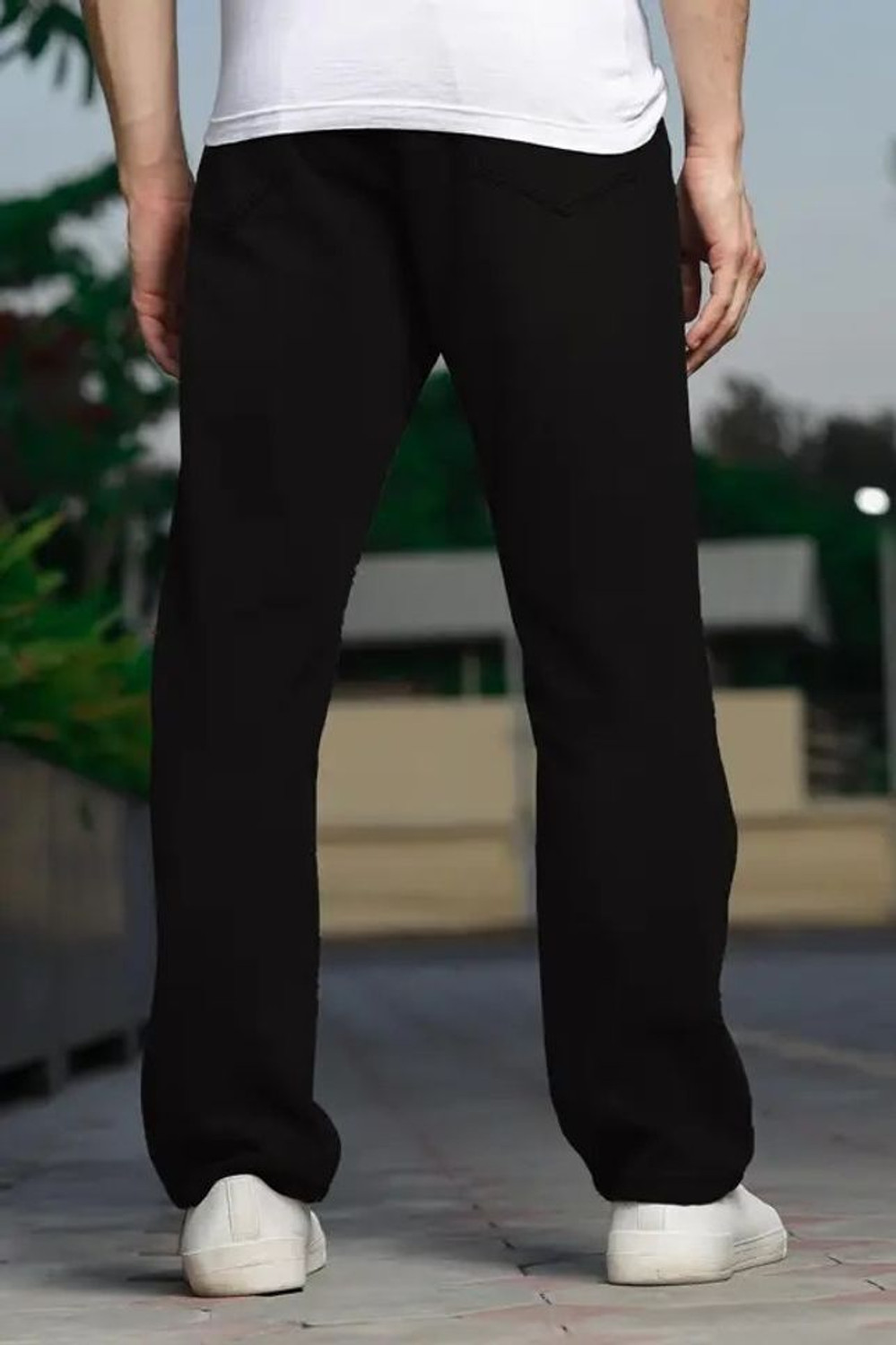 Image of WAYKING Loose Fit Men Black Jeans