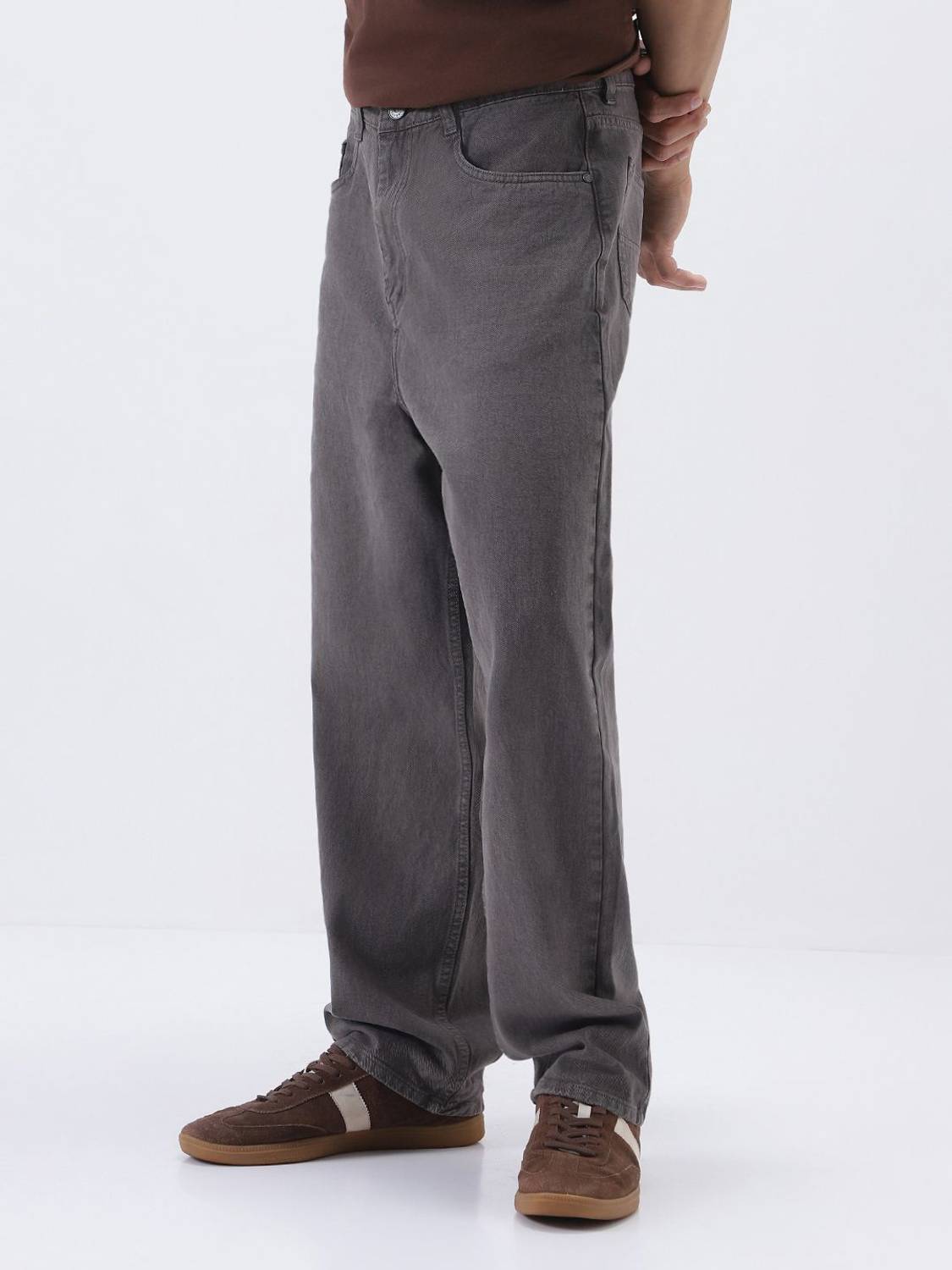 Urbano Loose Fit Men Brown Jeans - Image 2