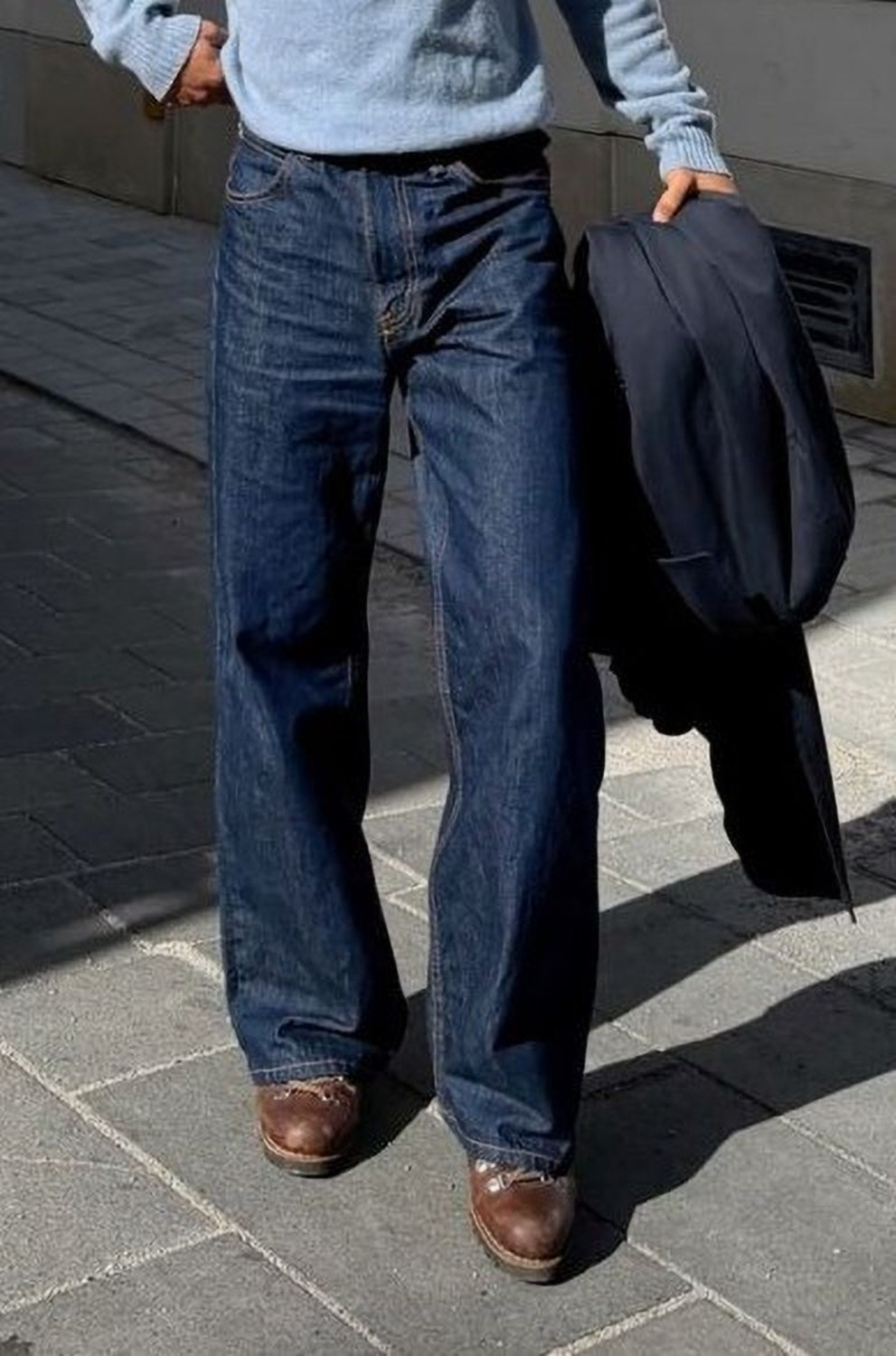 Image of METRONAUT Loose Fit Men Dark Blue Jeans