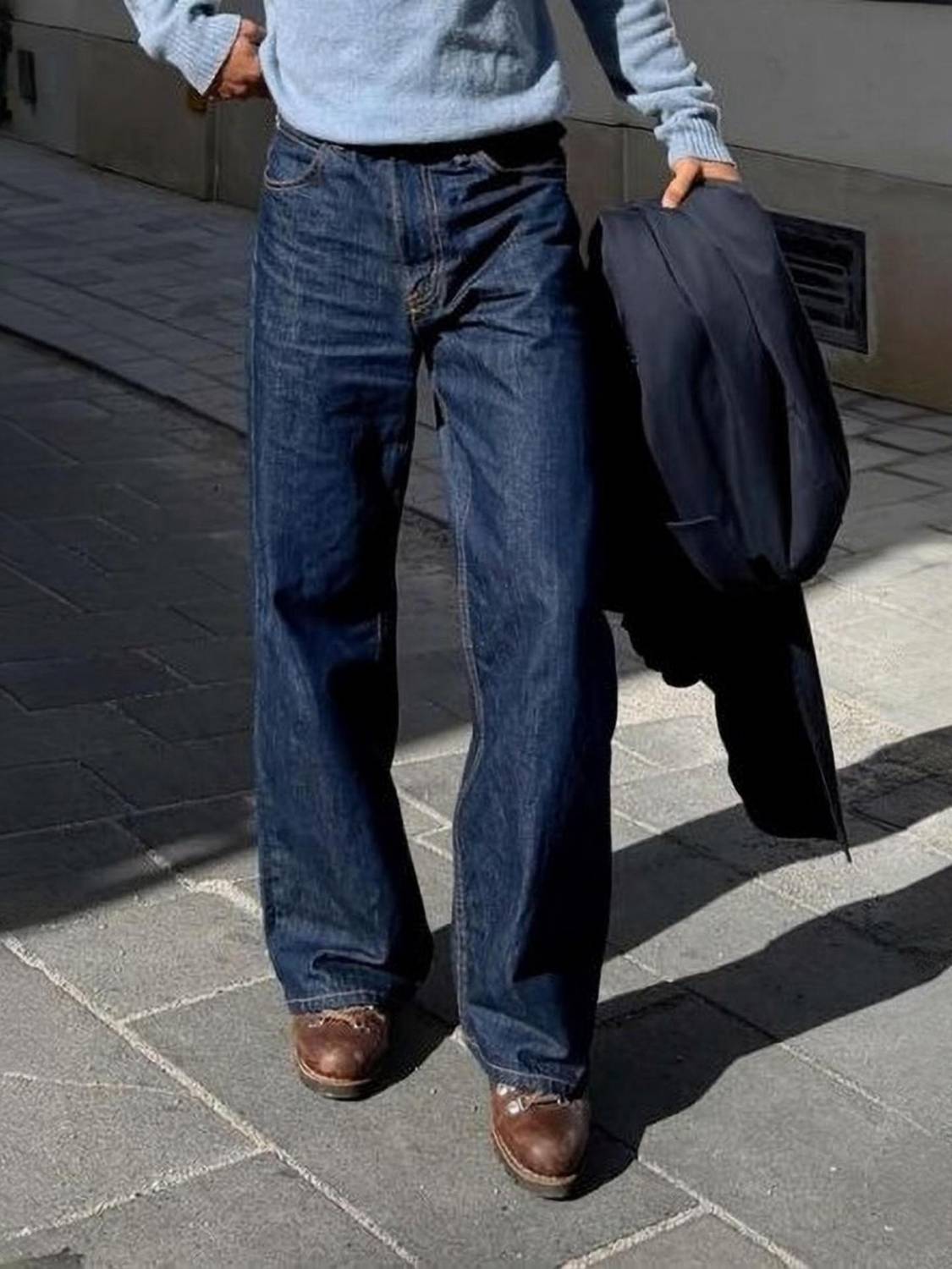BLUSUTRA Loose Fit Men Dark Blue Jeans
