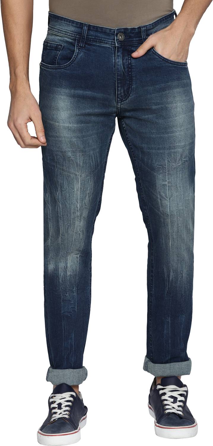 Allen Cooper Comfortable Slim Mid Rise Stretchable Slim Men Blue Jeans