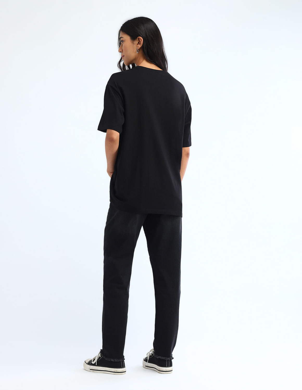 Image of FLYING MACHINE Straight Fit Women Black Jeans