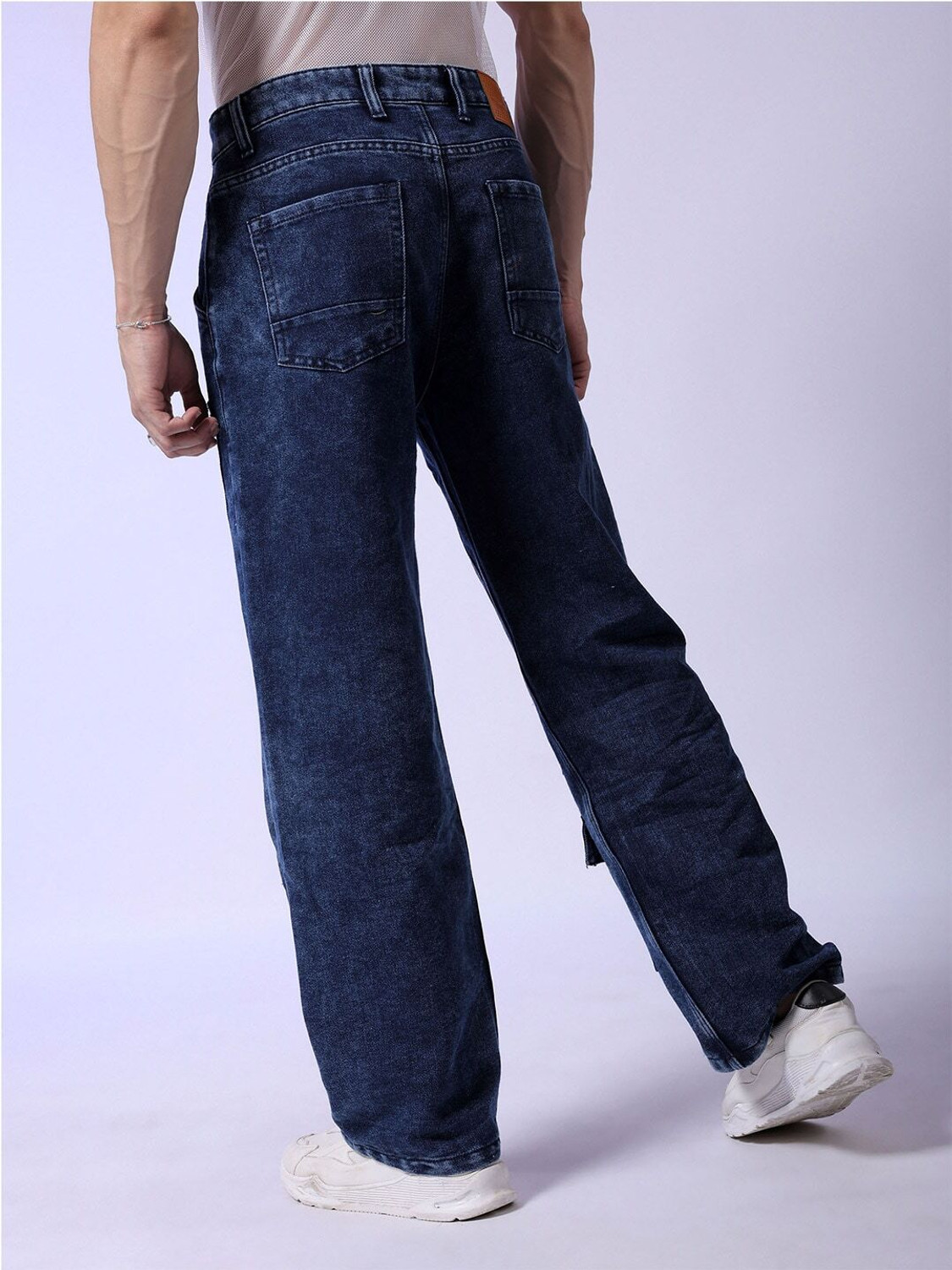 Image of The Indian Garage Co. Relaxed Fit Men Blue Jeans