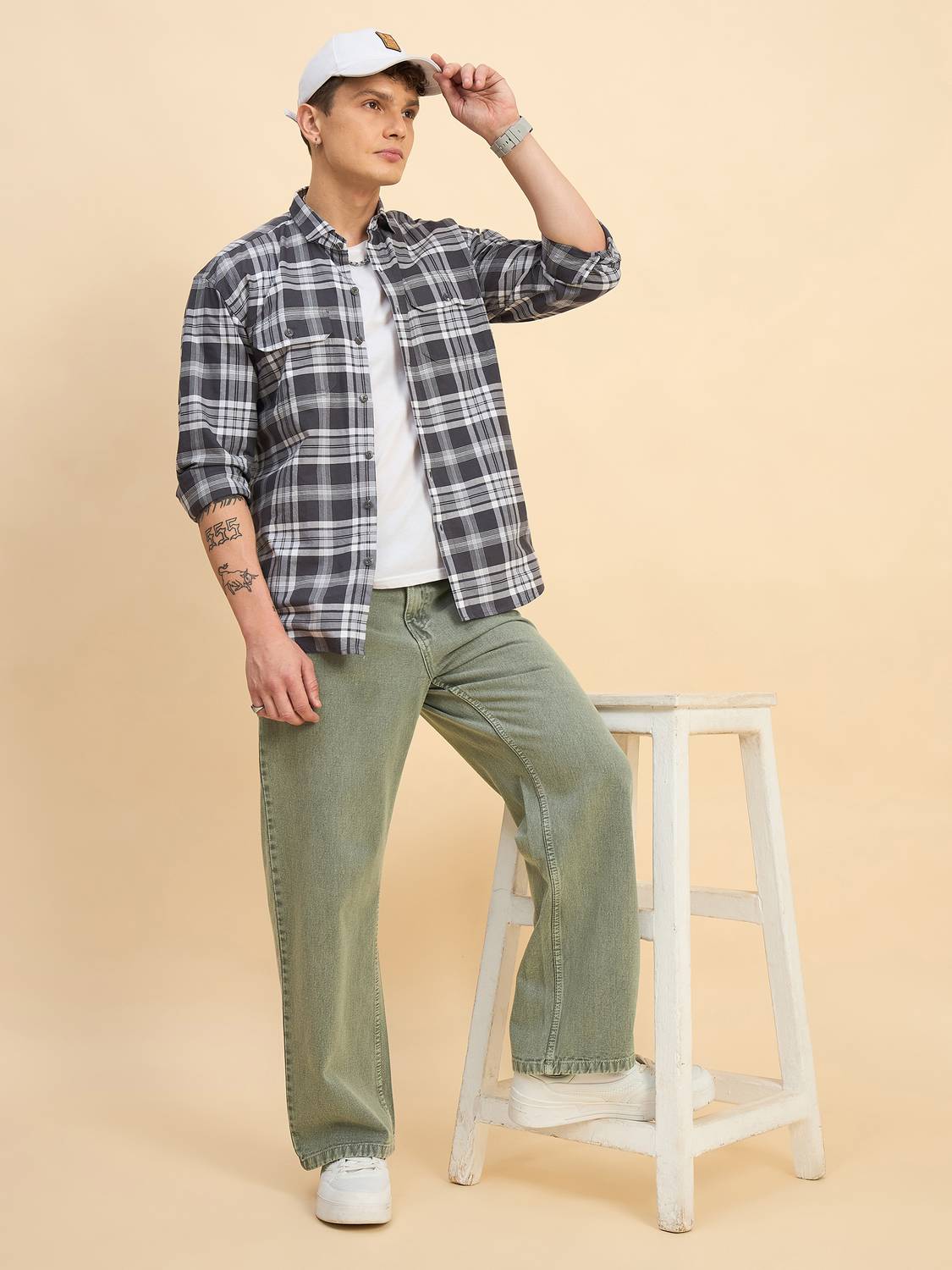 STUDIO NEXX Loose Fit Men Dark Blue Jeans - Image 5
