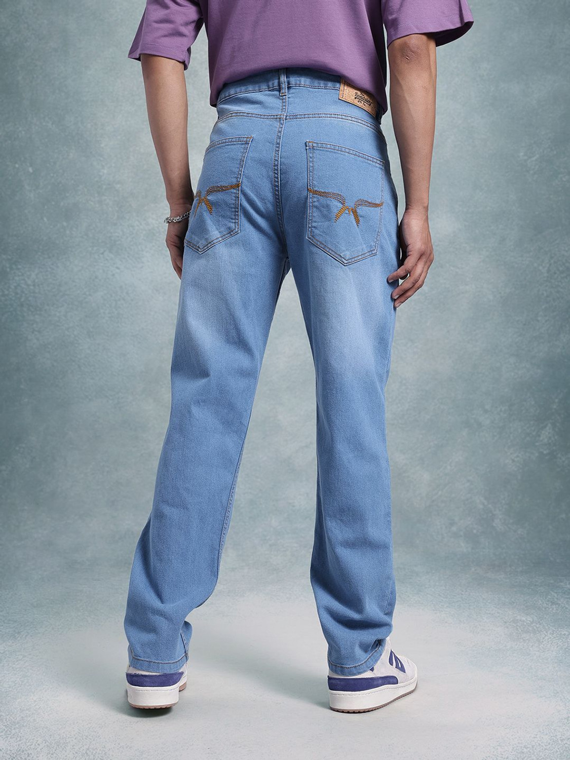 Image of Roadster Straight Fit Men Blue Jeans