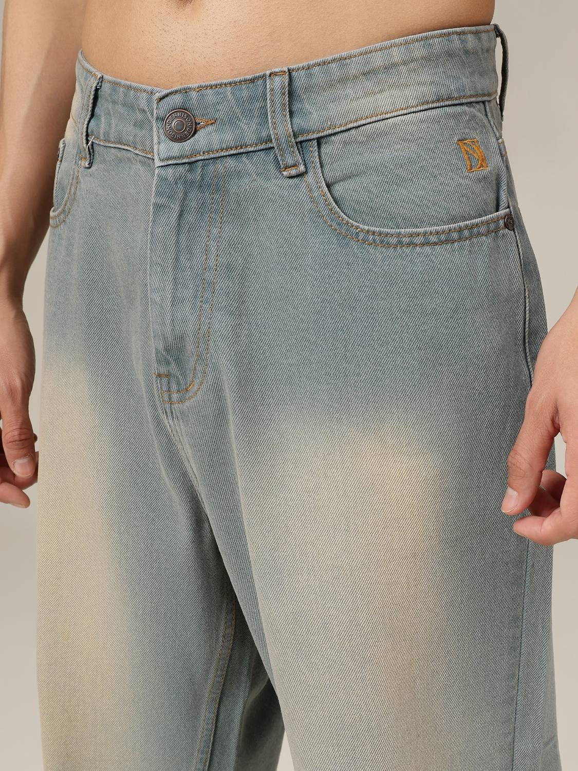 DENNISON Loose Fit Men Light Blue Jeans - Image 5