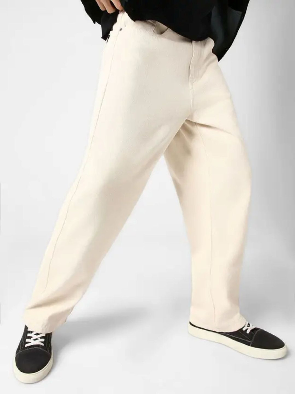 Image of METRONAUT Loose Fit Men Beige Jeans