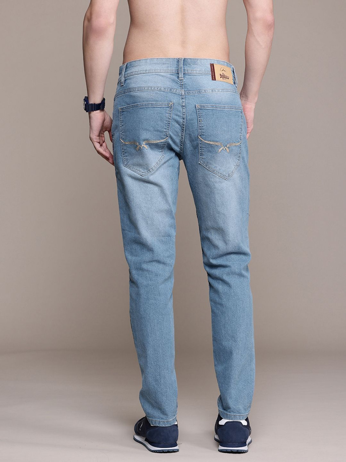 Image of Roadster Tapered Fit Men Blue Jeans