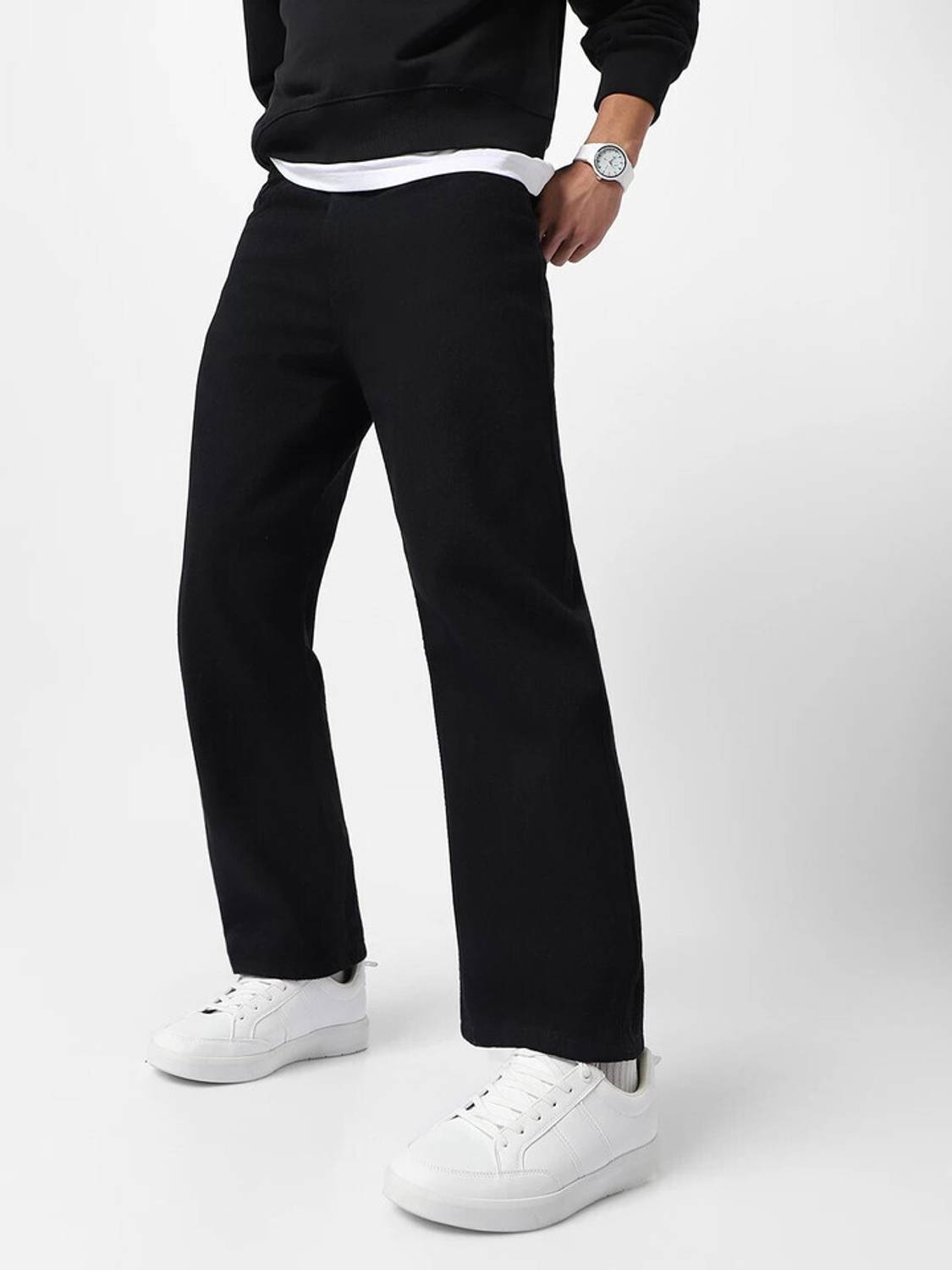 ZARUME Straight Fit Black Jeans - Image 2