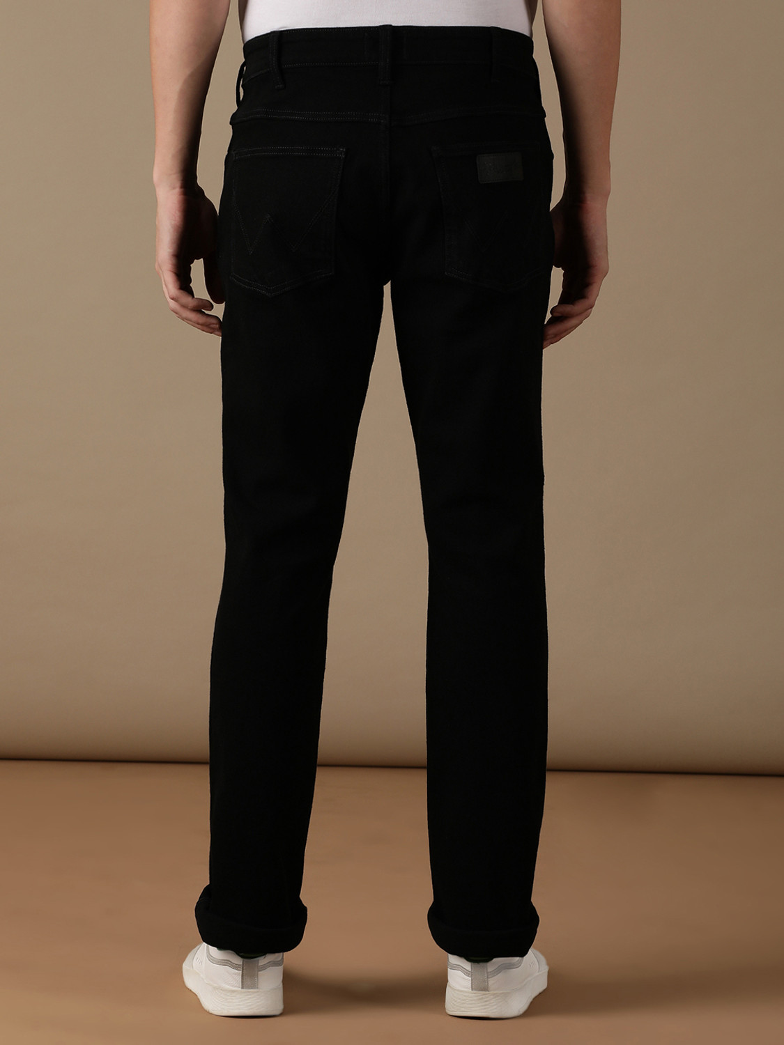 Image of Wrangler Regular Men Black Jeans